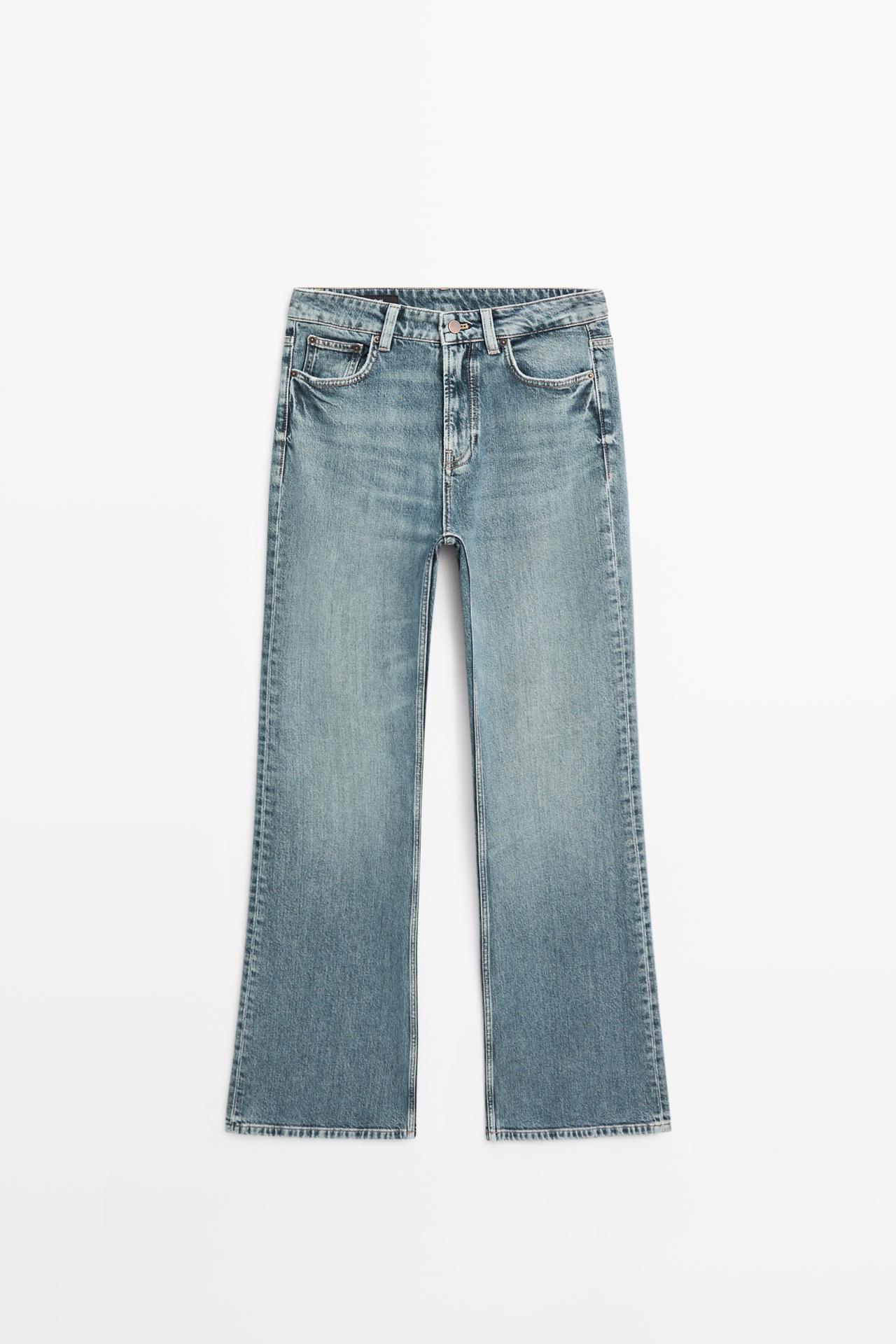 High-waist boot-cut jeans — MEDIUM BLUE