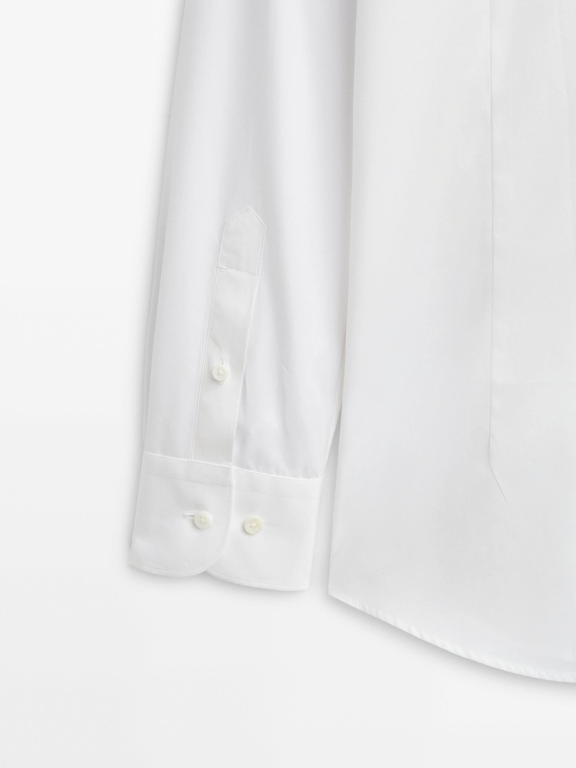 Slim fit easy iron poplin shirt
