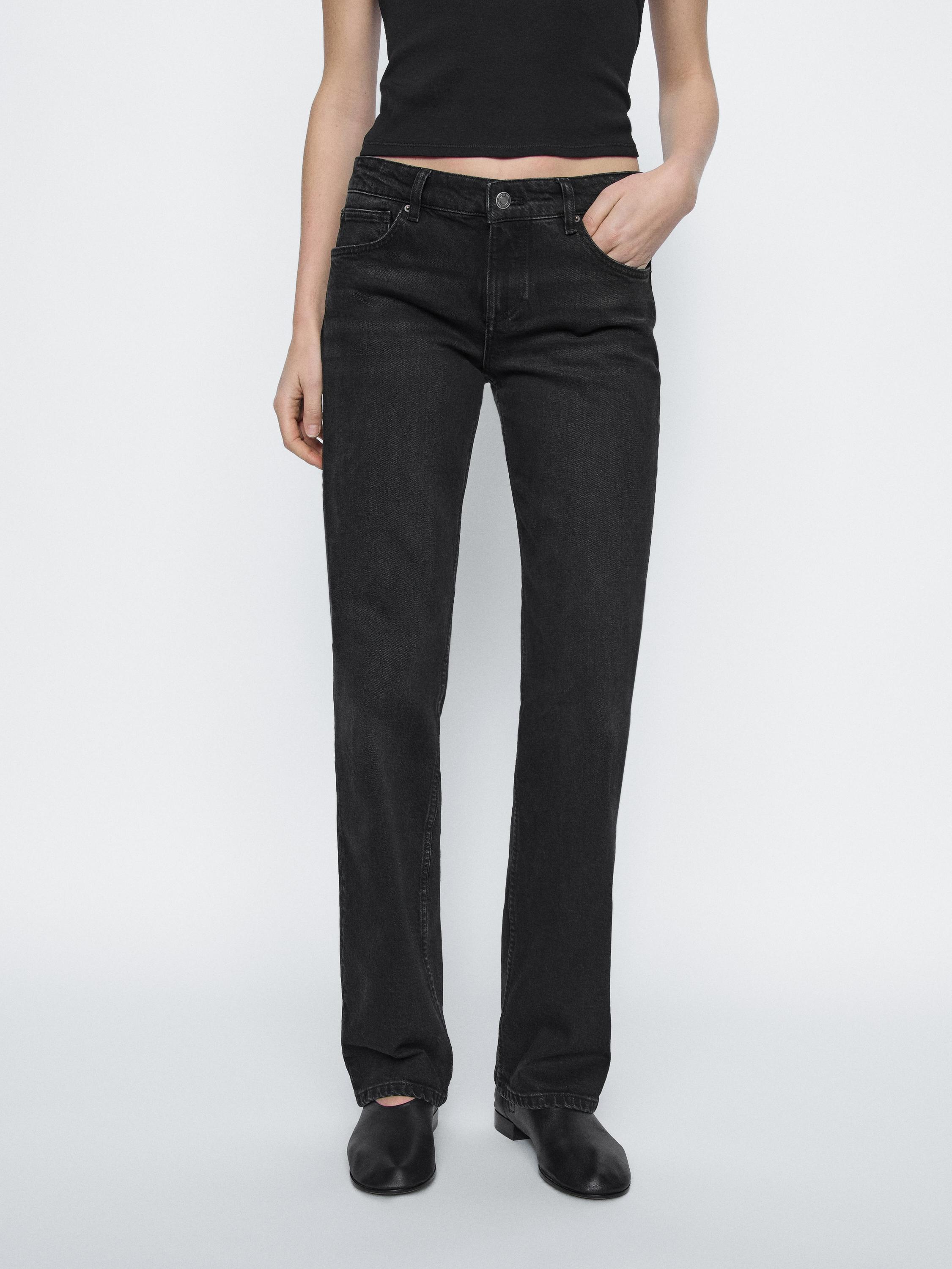 ★ Massimo Dutti★ Low rise straight fit jeans 05053653426 Low-rise straight-leg jeans · Blue, Cream, Black · Dressy