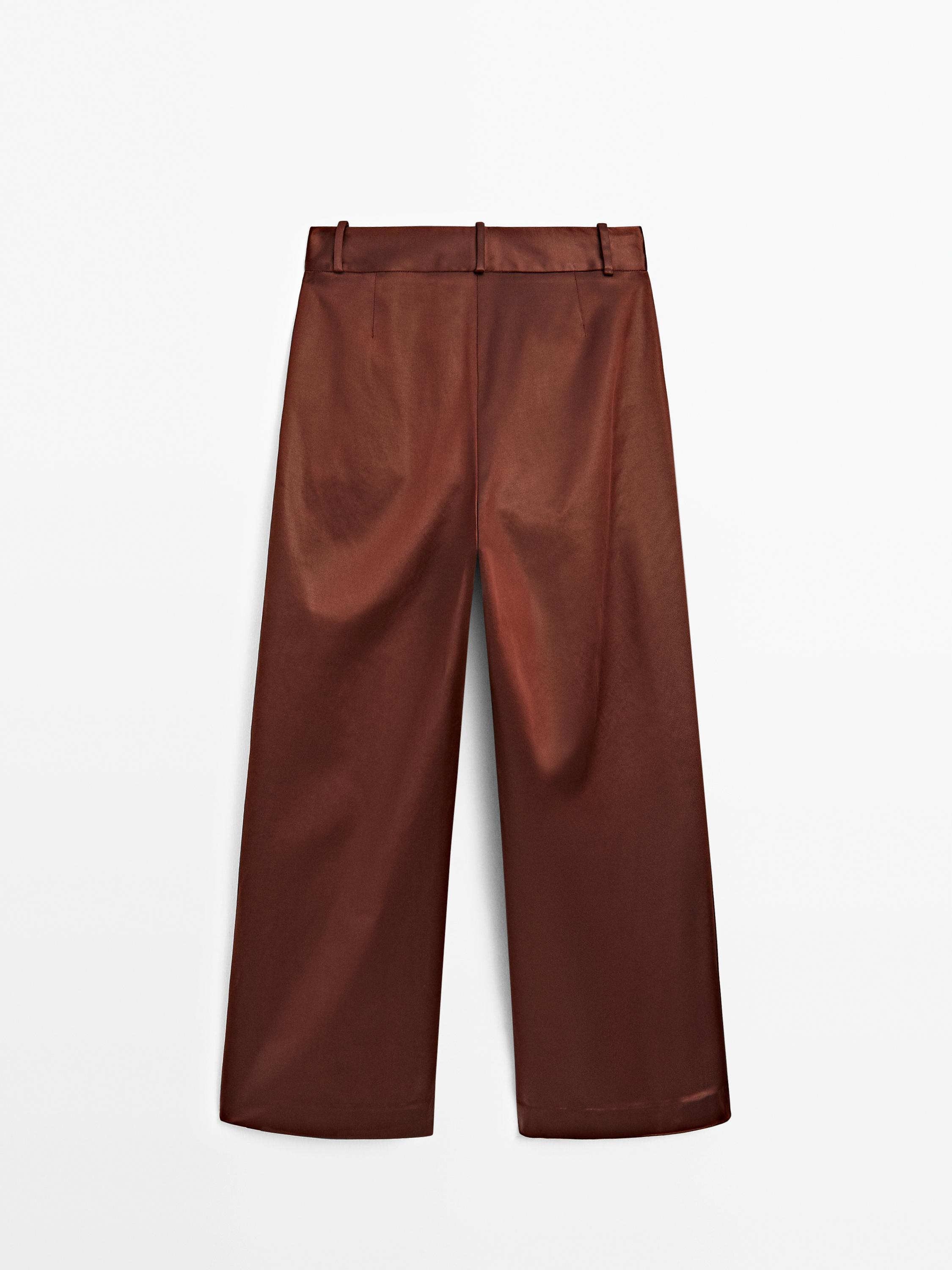 Shiny trousers with dart details - Studio