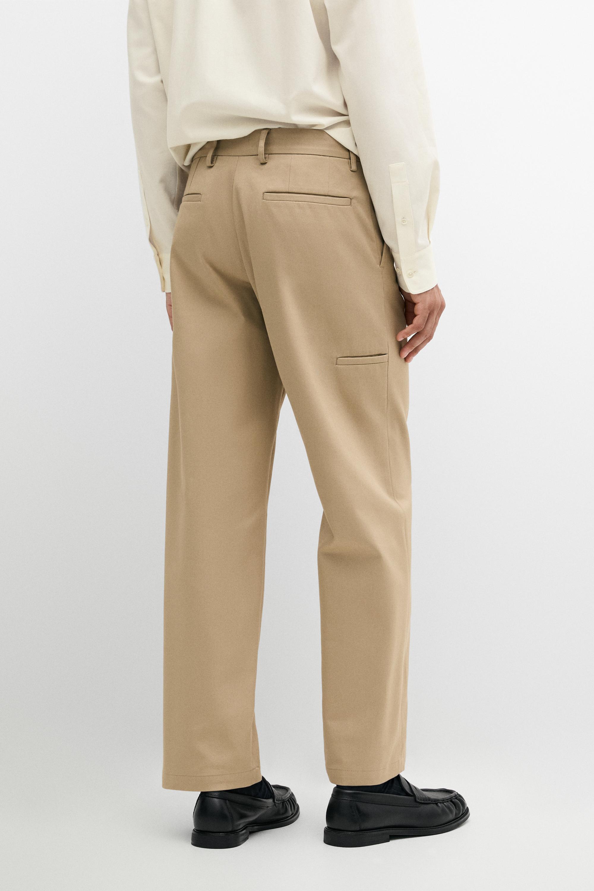 Cotton blend straight-leg pants — OCHRE