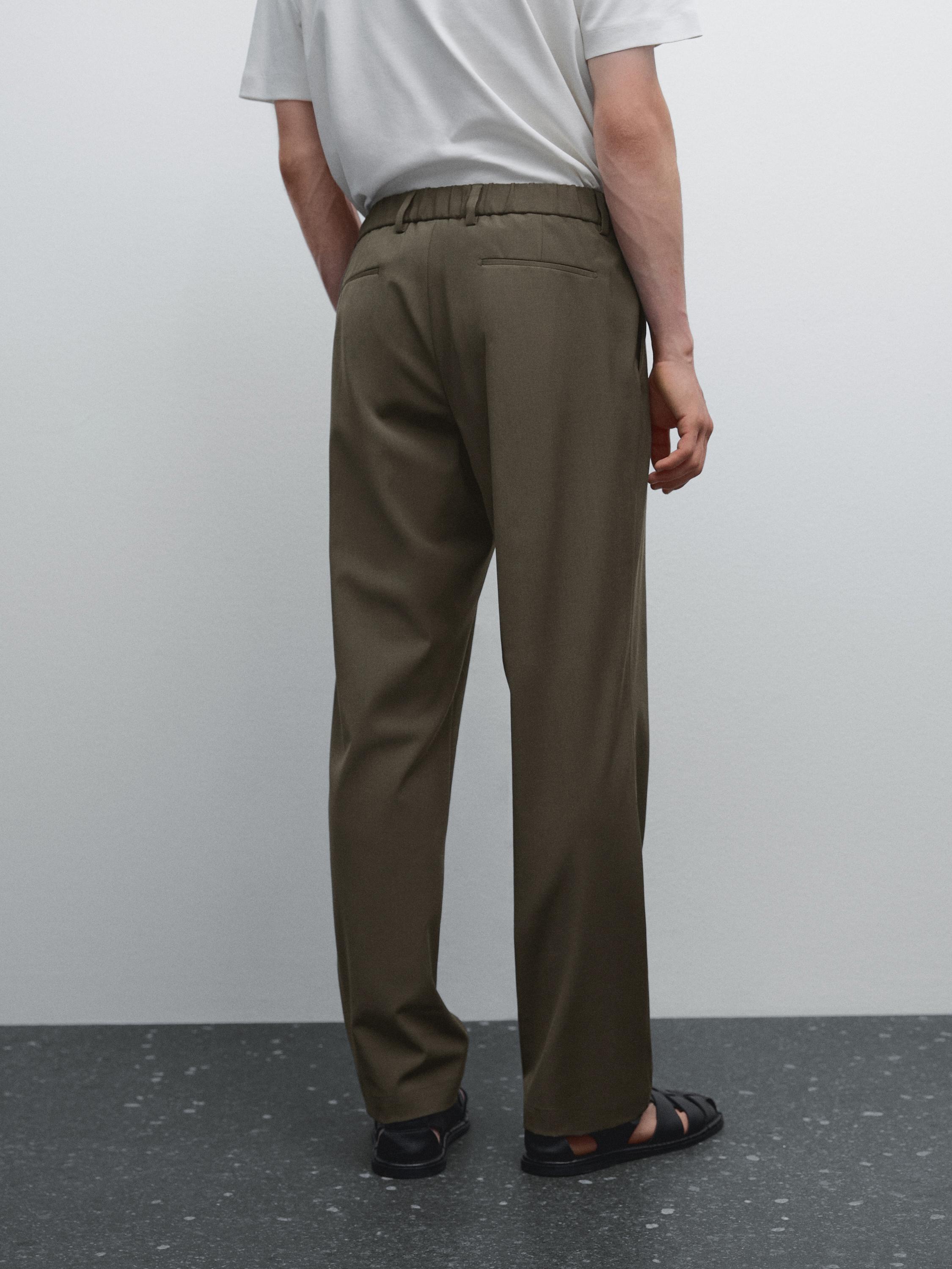 Total look wool blend trousers