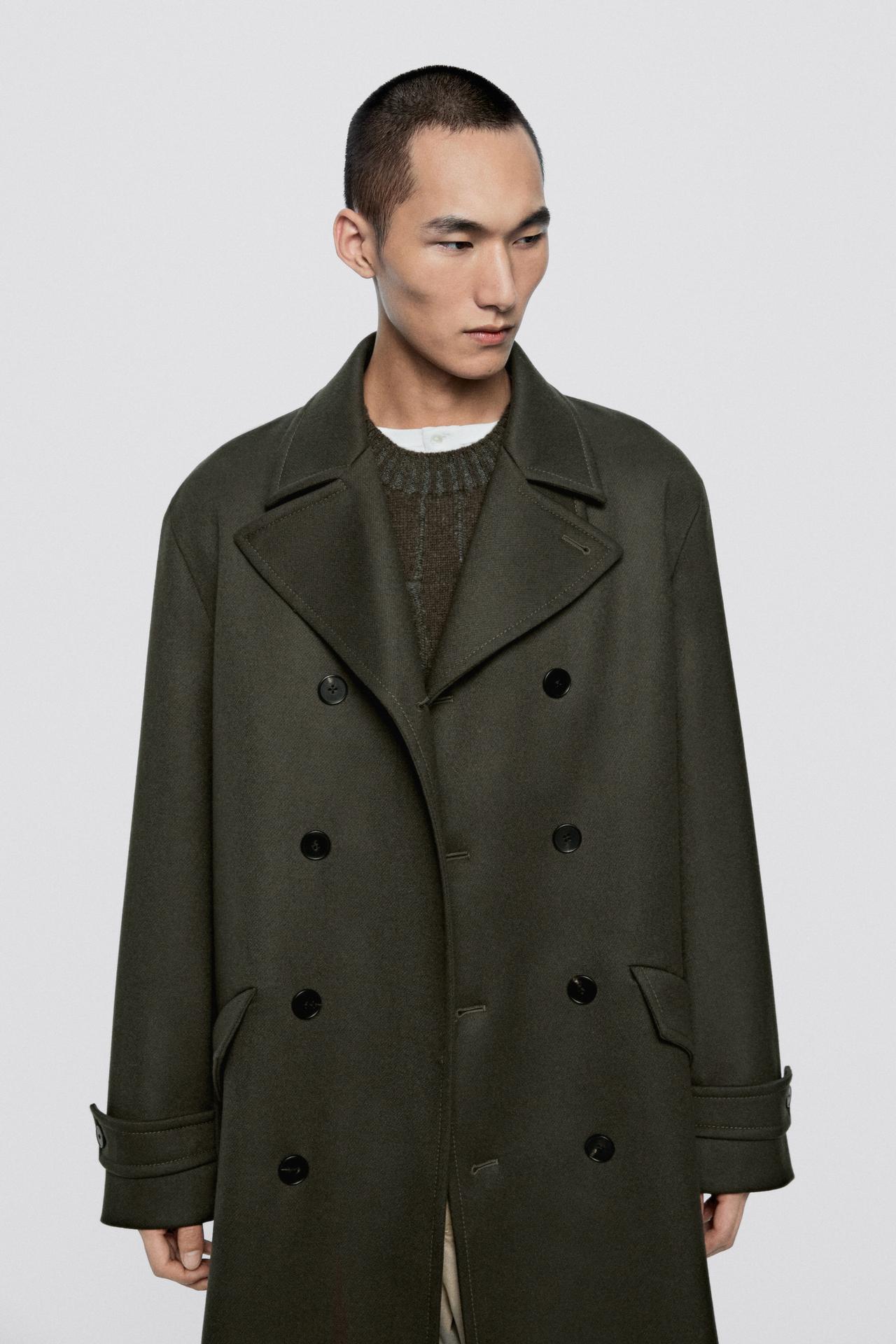 Double-breasted long coat - LIMITED EDITION — GREEN