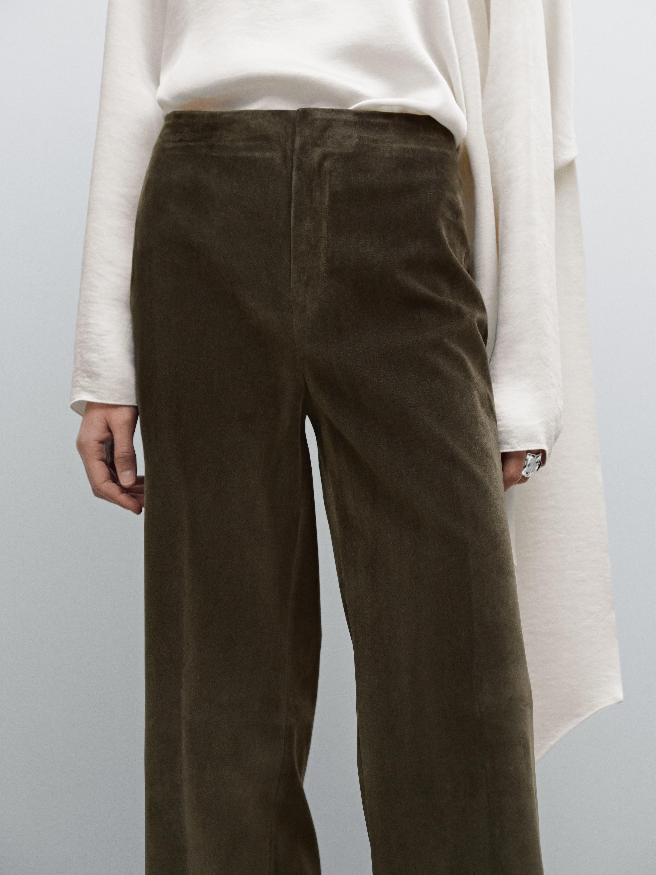 Velvet flared trousers - Studio