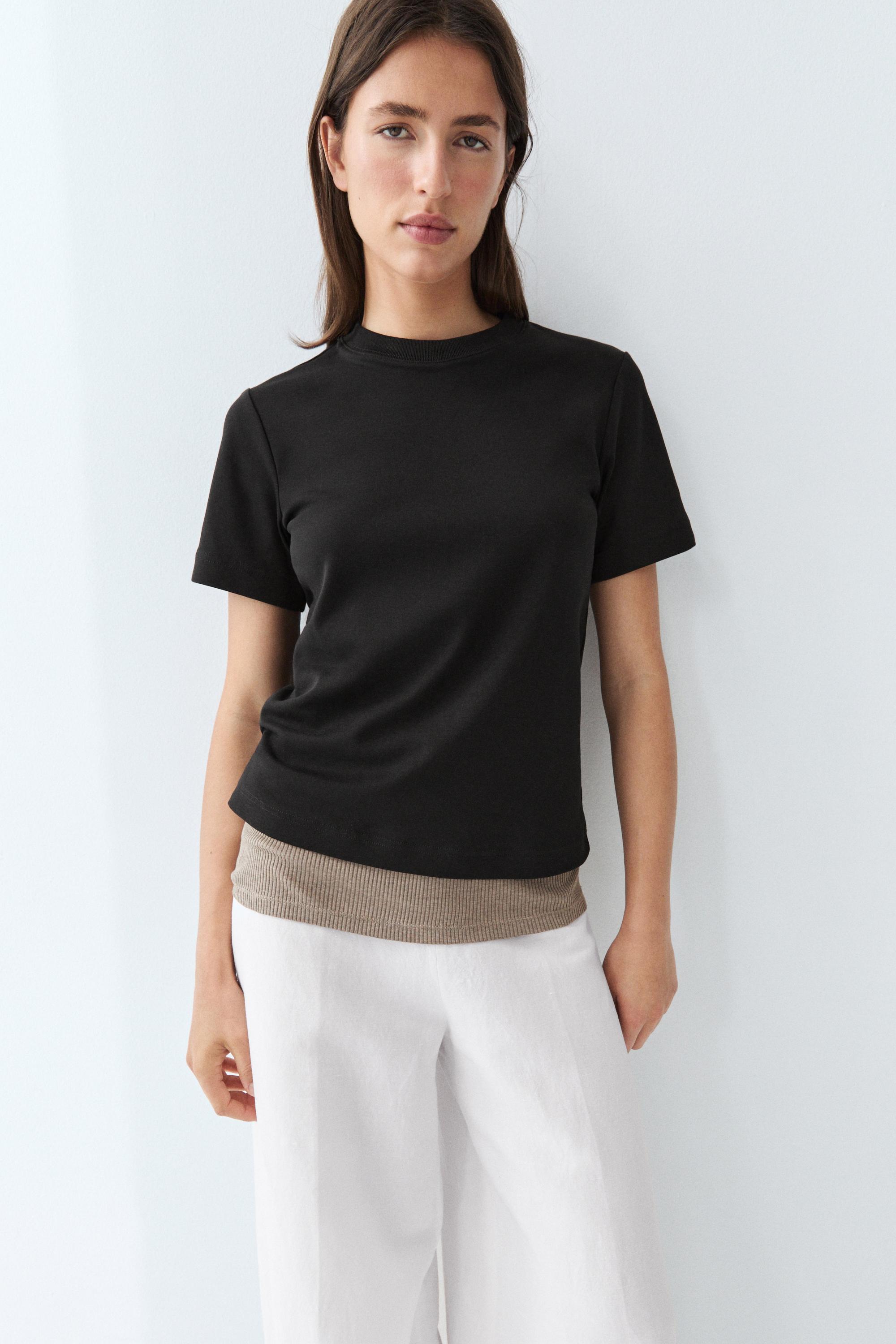 Short sleeve interlock T-shirt — BLACK