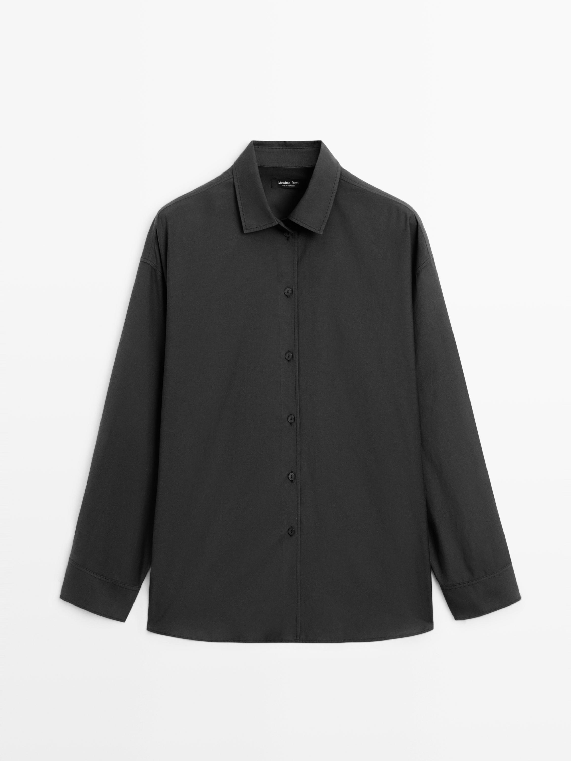 Flowing cotton-silk shirt