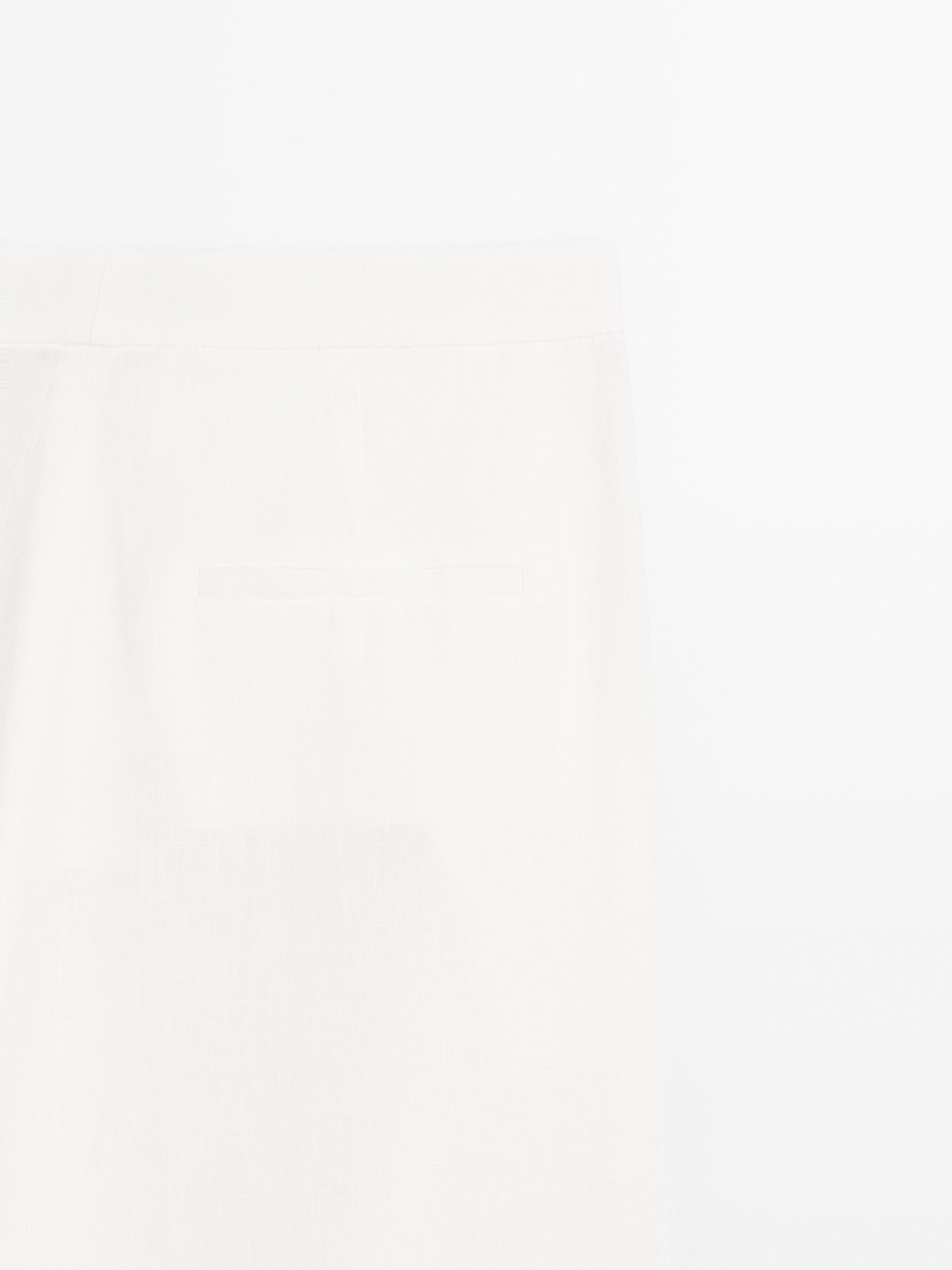 100% linen darted suit trousers