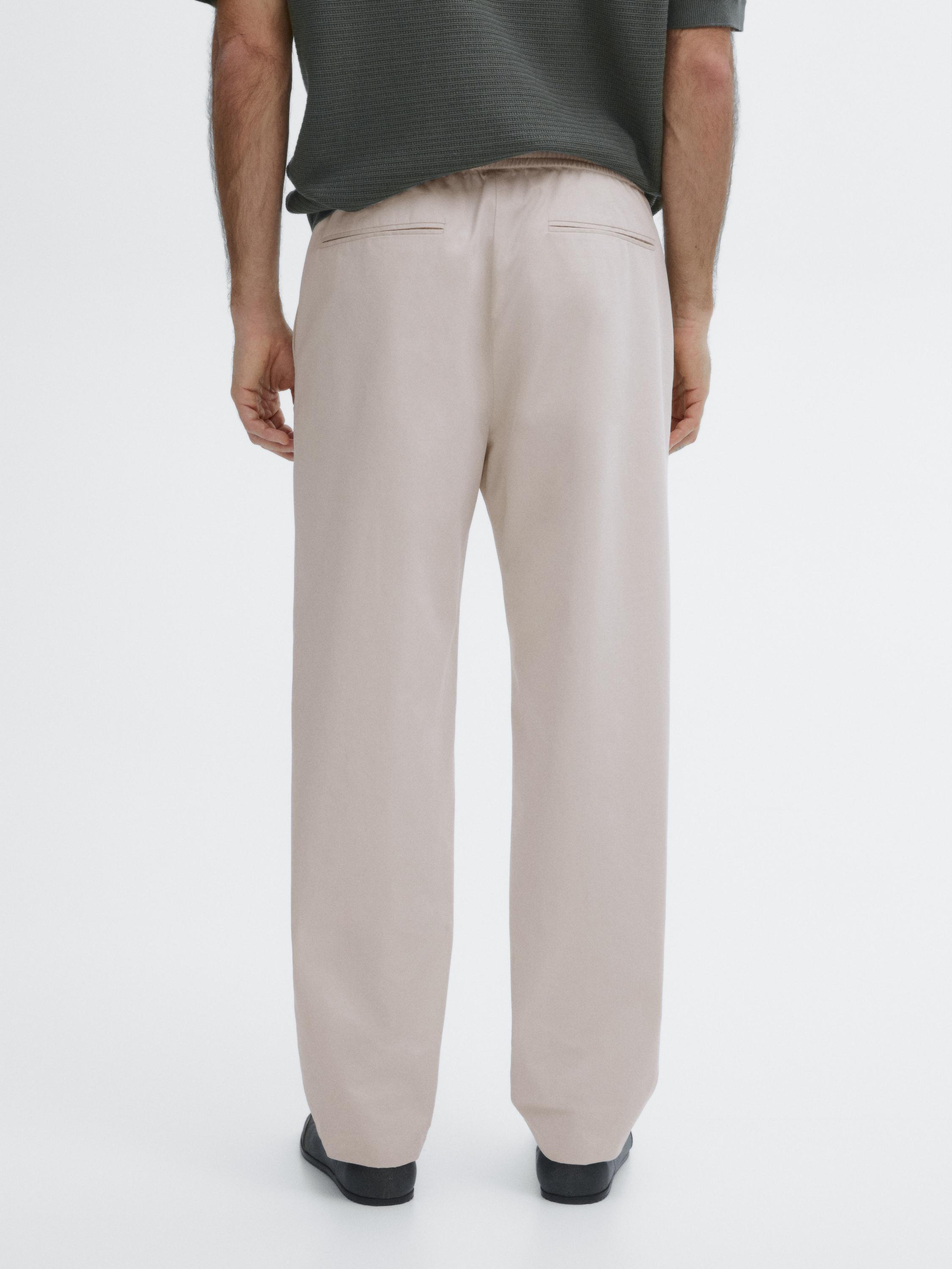 Poplin jogger fit trousers