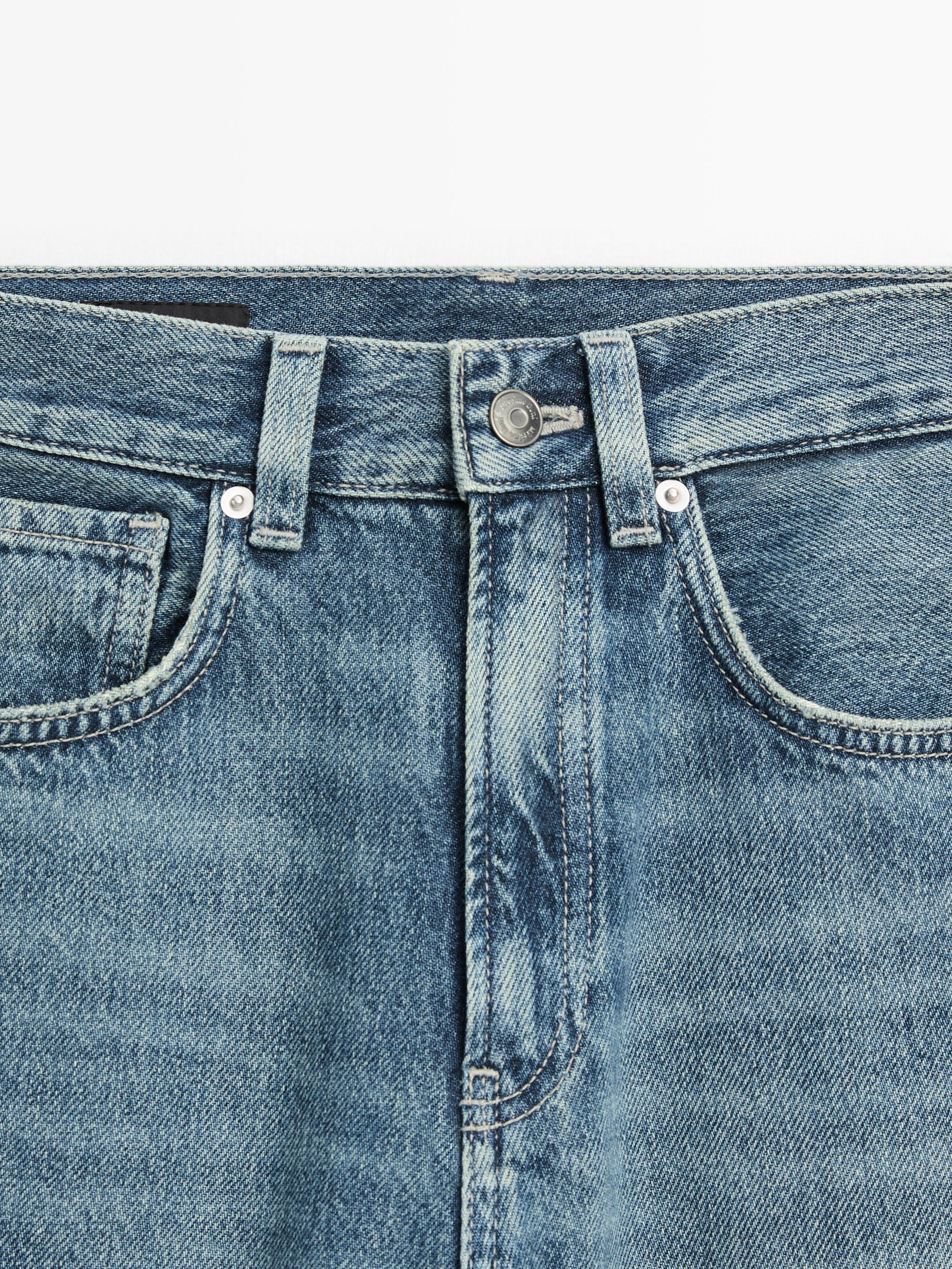 High-waist wide-leg jeans — MEDIUM BLUE