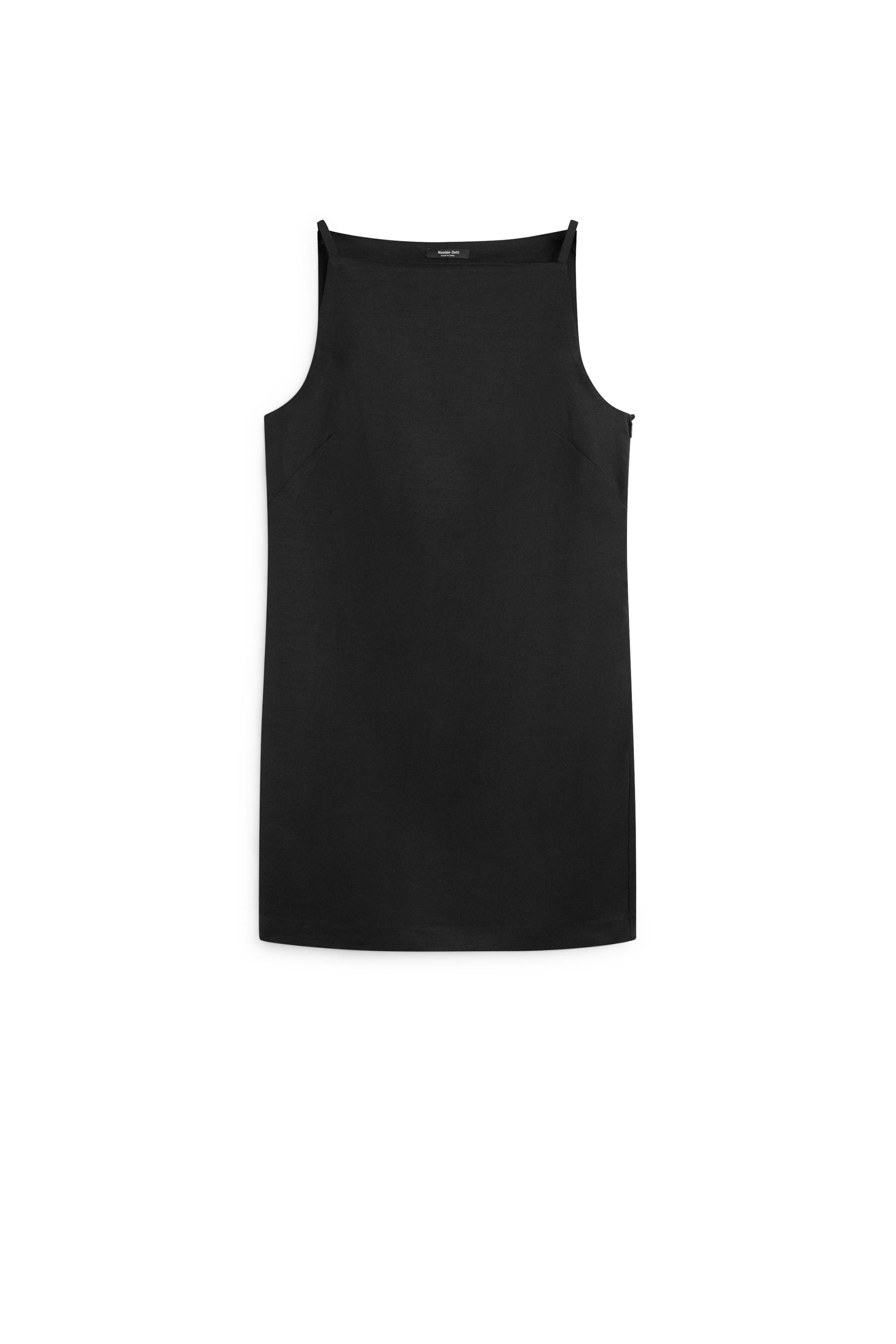 Thin strap mini dress — BLACK