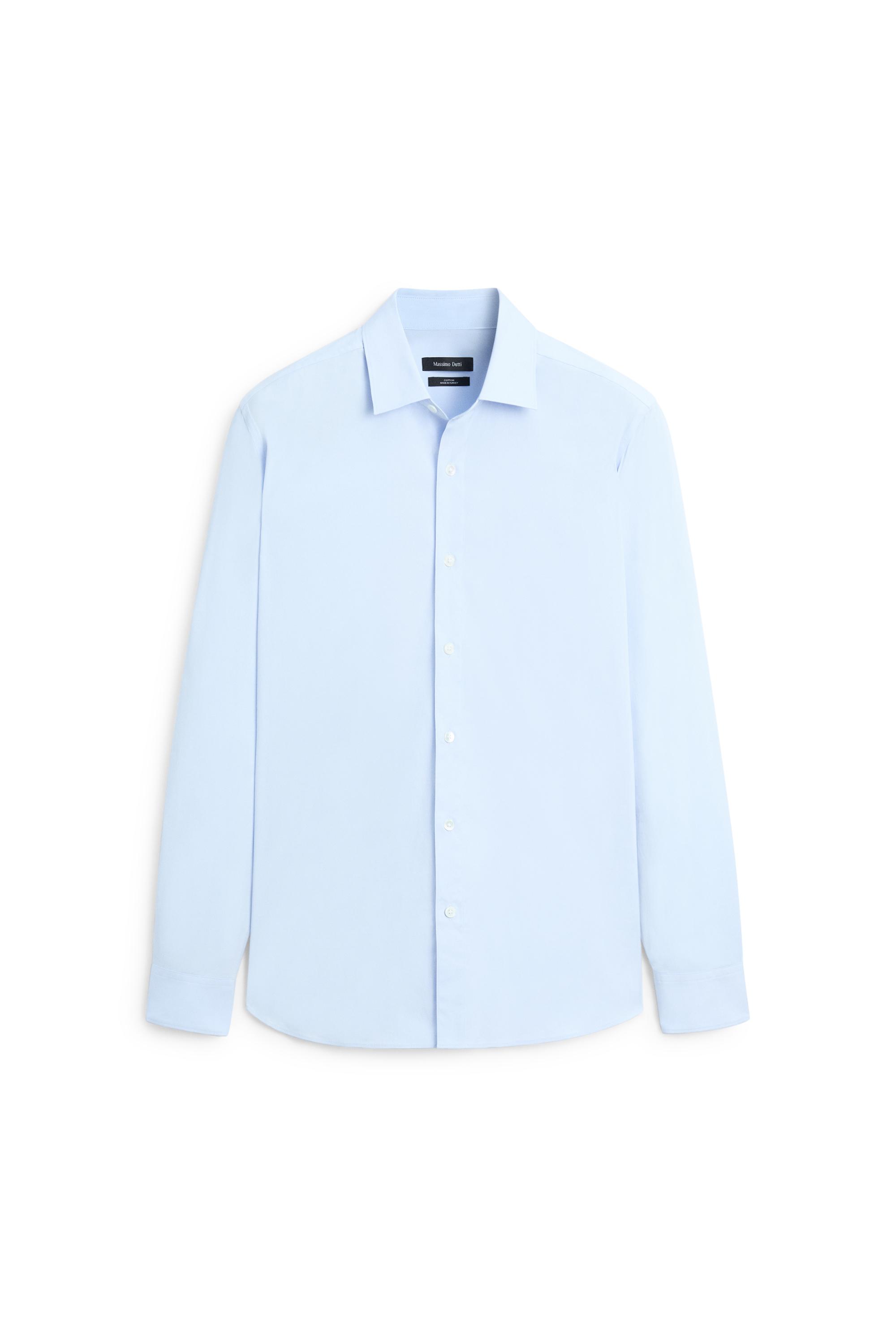 Slim fit stretch shirt — Sky blue