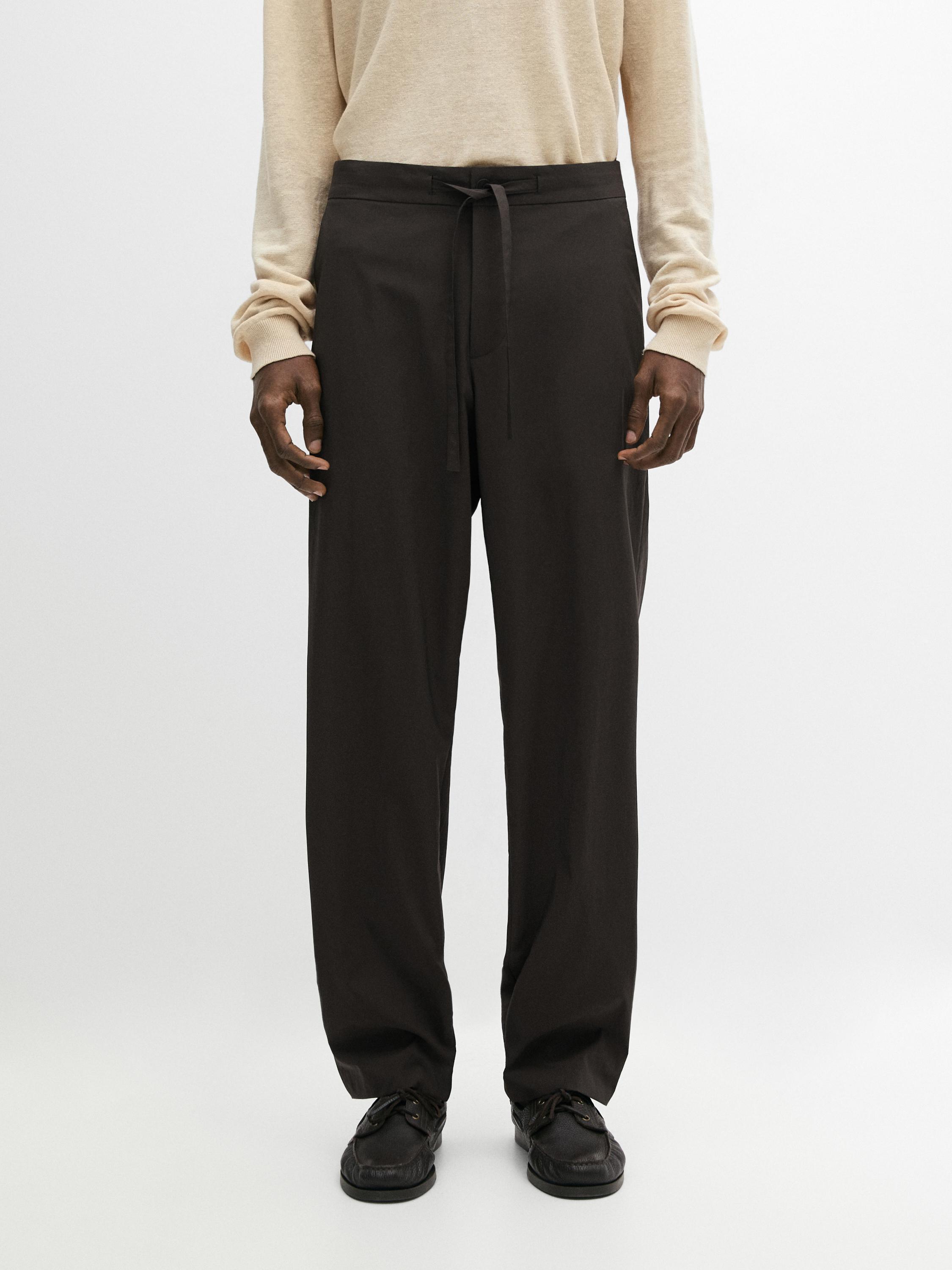 Total look technical trousers — BROWN
