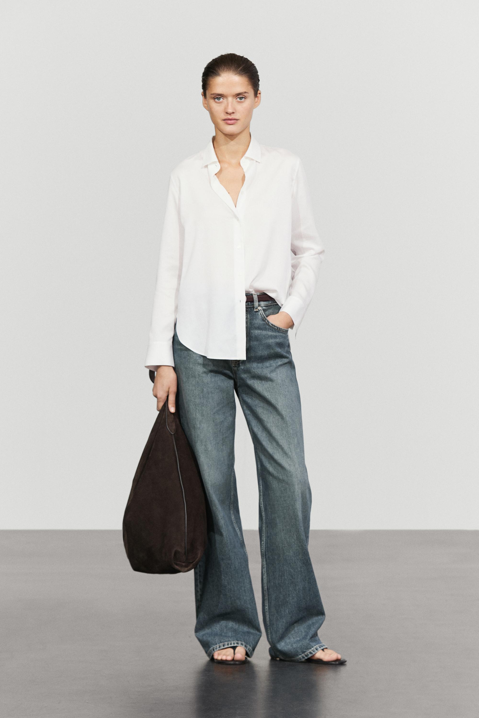 Fluid lyocell shirt — WHITE