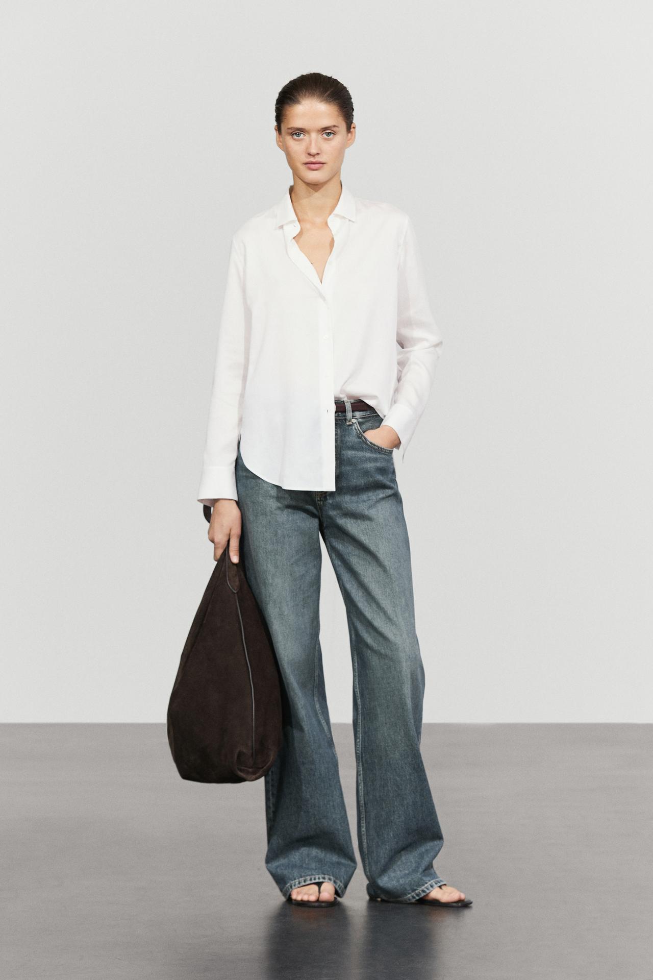 Fluid lyocell shirt — WHITE