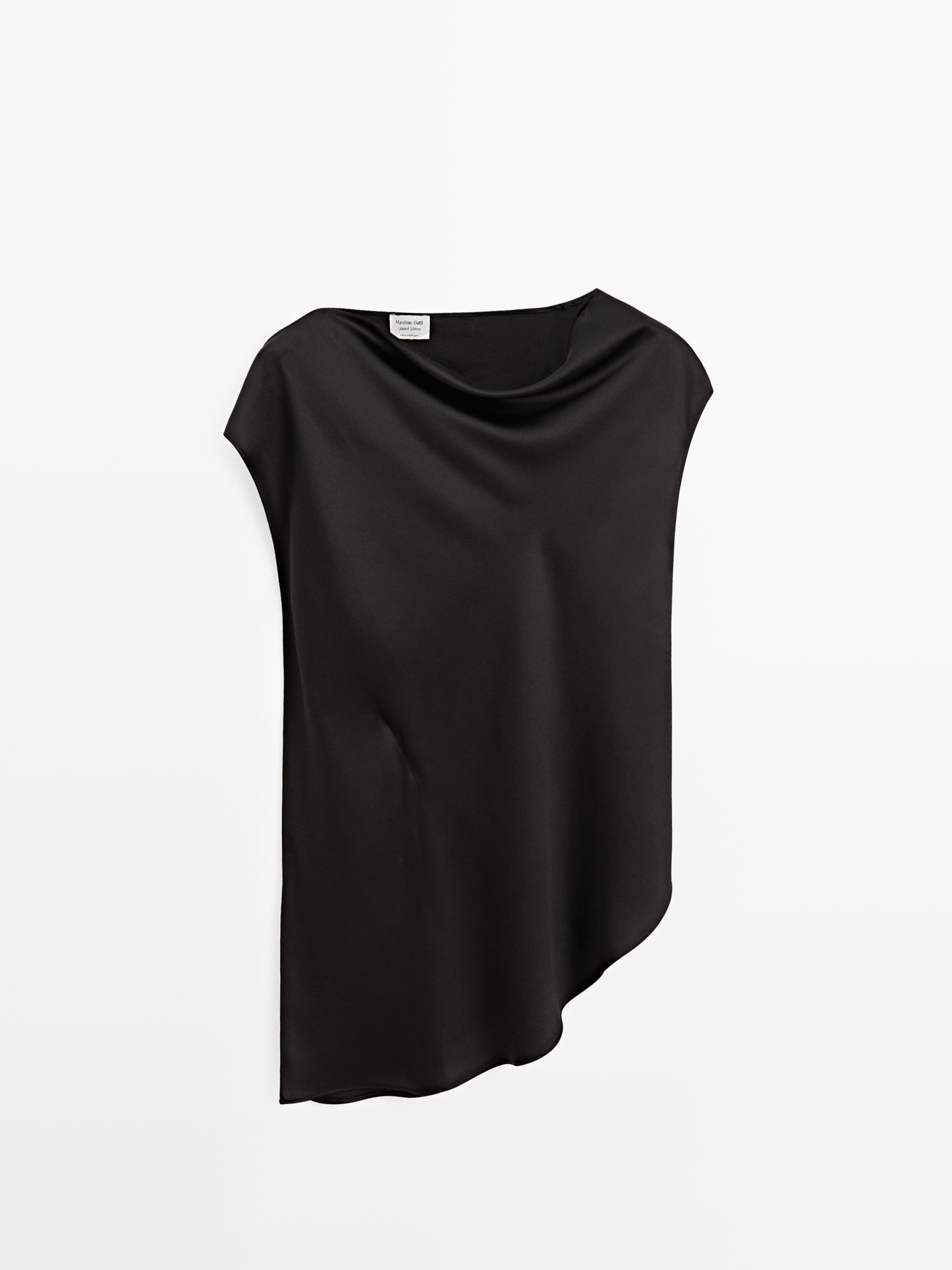 Asymmetric satin top - LIMITED