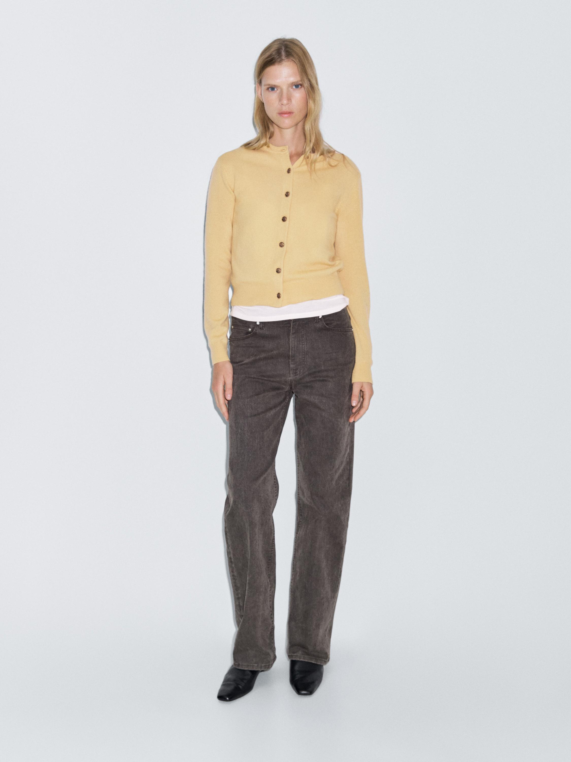 100% wool cardigan with gold buttons