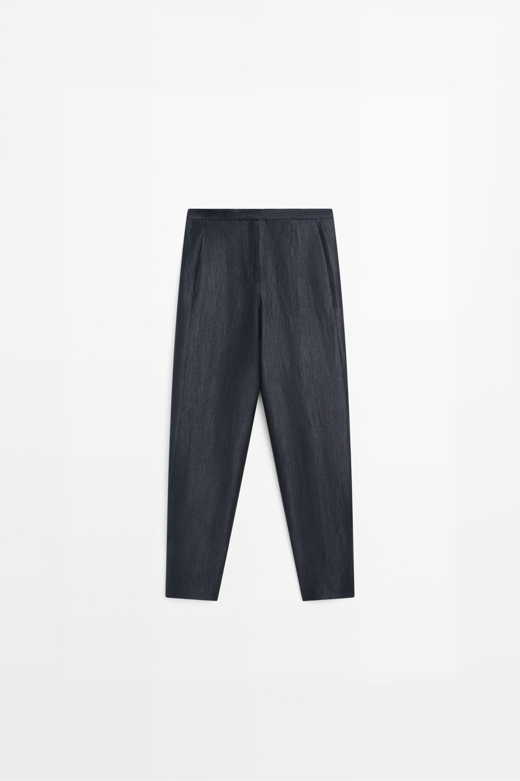 Trousers with gathered hems — Dark Blue