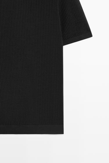 Wool blend short sleeve knit polo — Greyish green 7