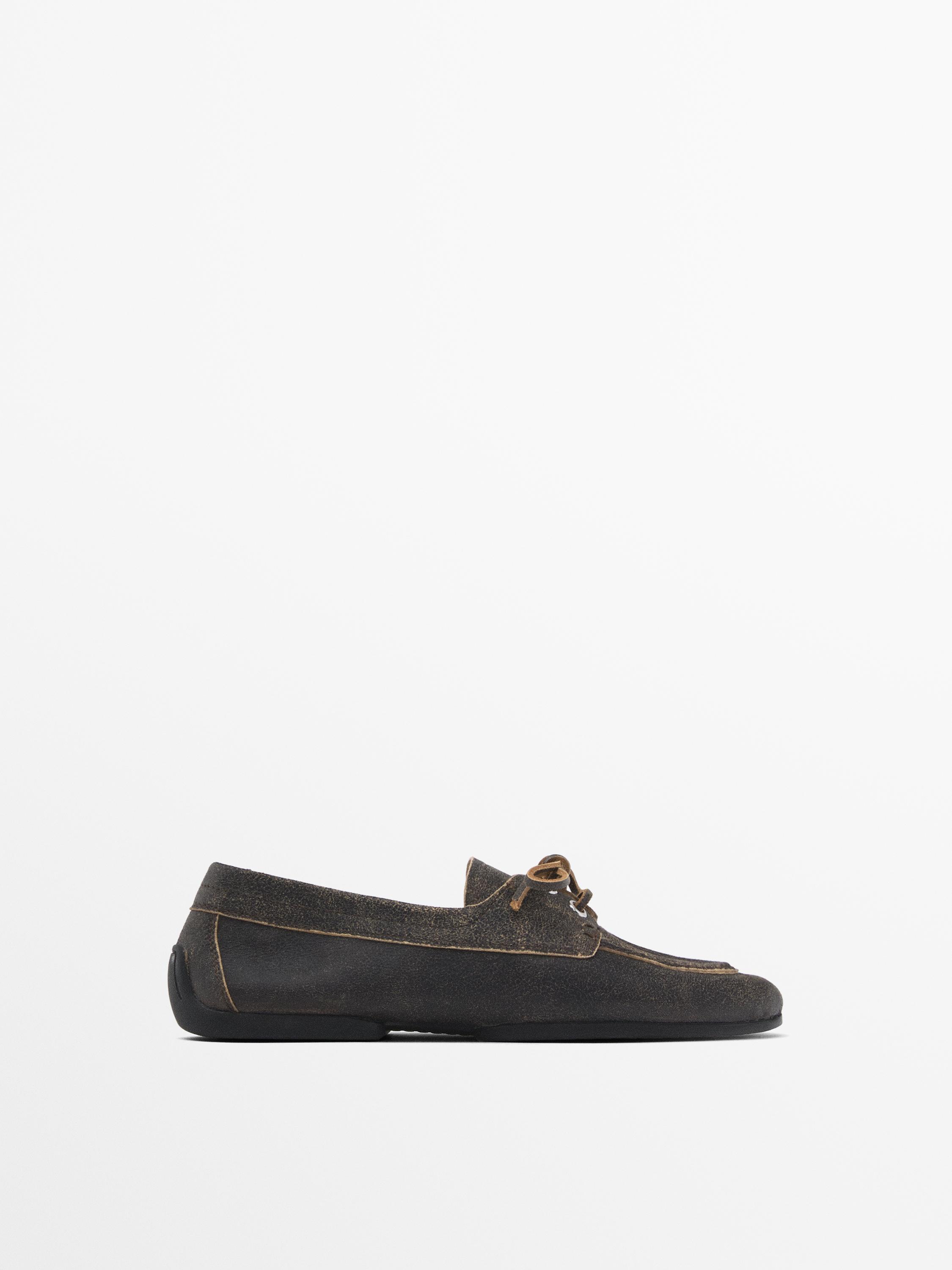 Leather deck shoes online