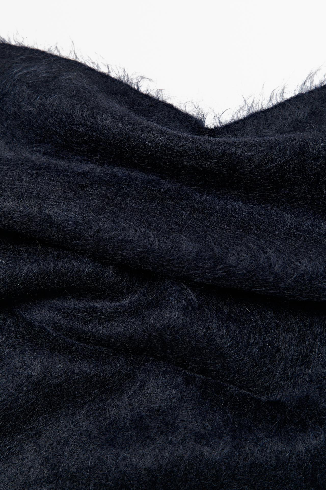 100% cashmere knit bandana — Dark Blue
