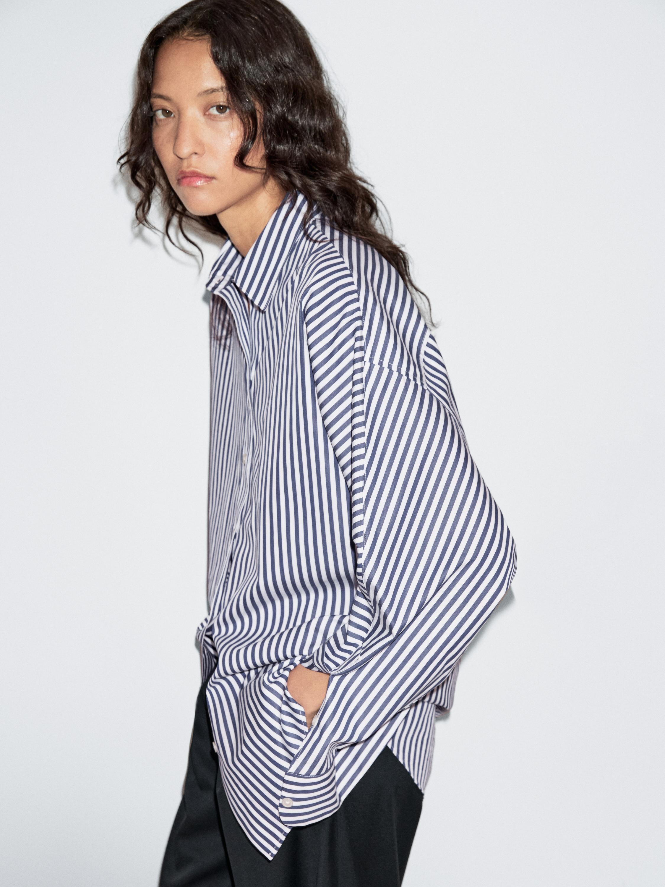 Striped oversize shirt