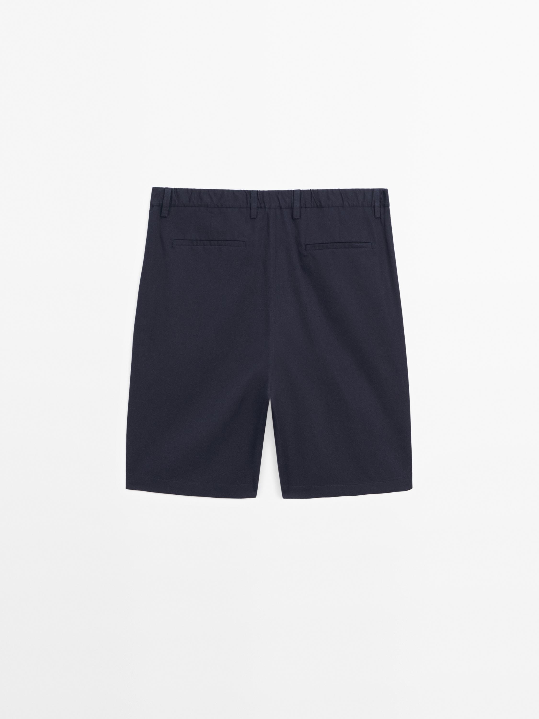 Cotton poplin Bermuda shorts