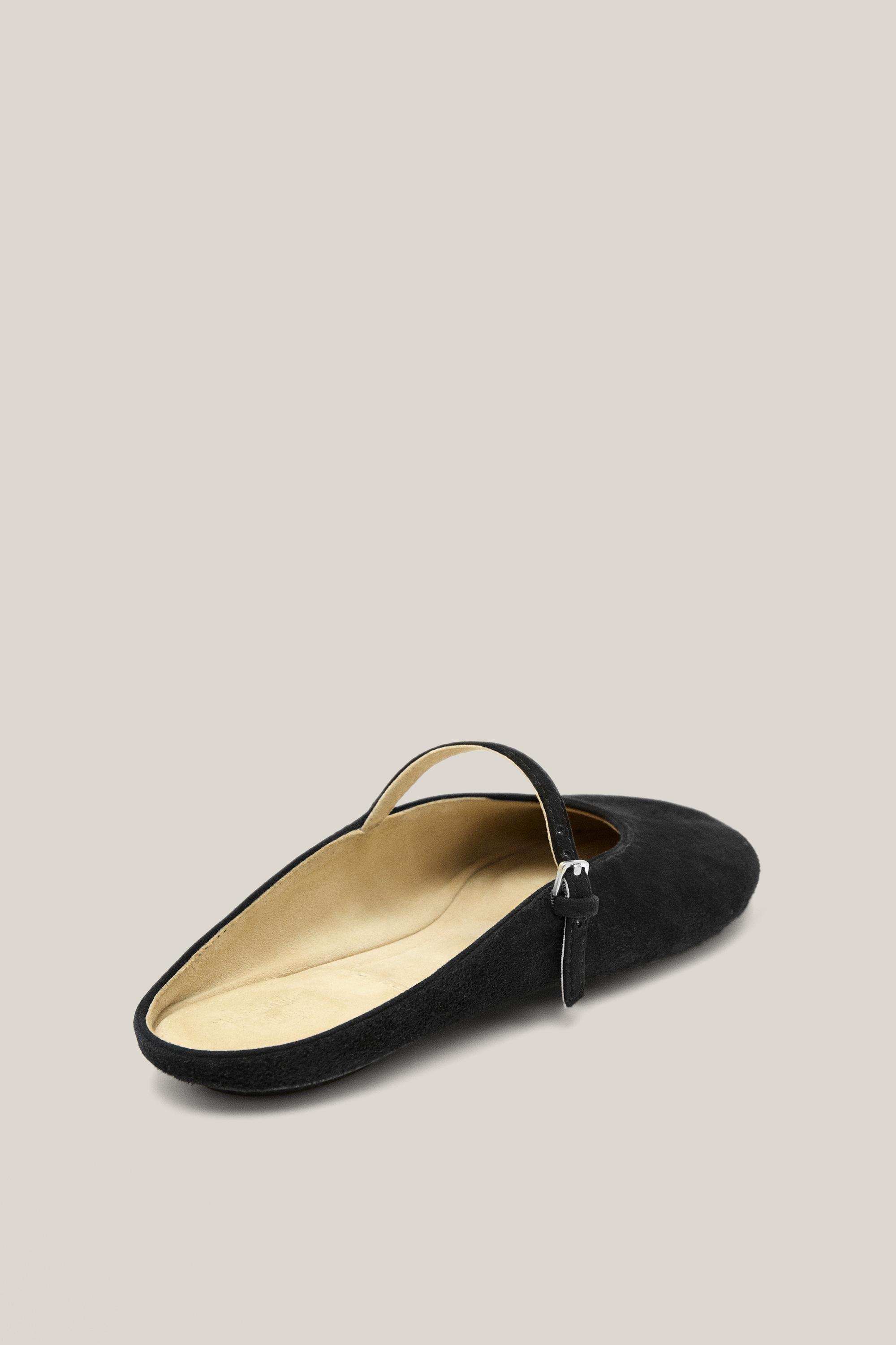 Soft leather mule ballet flats - Limited Edition — BLACK
