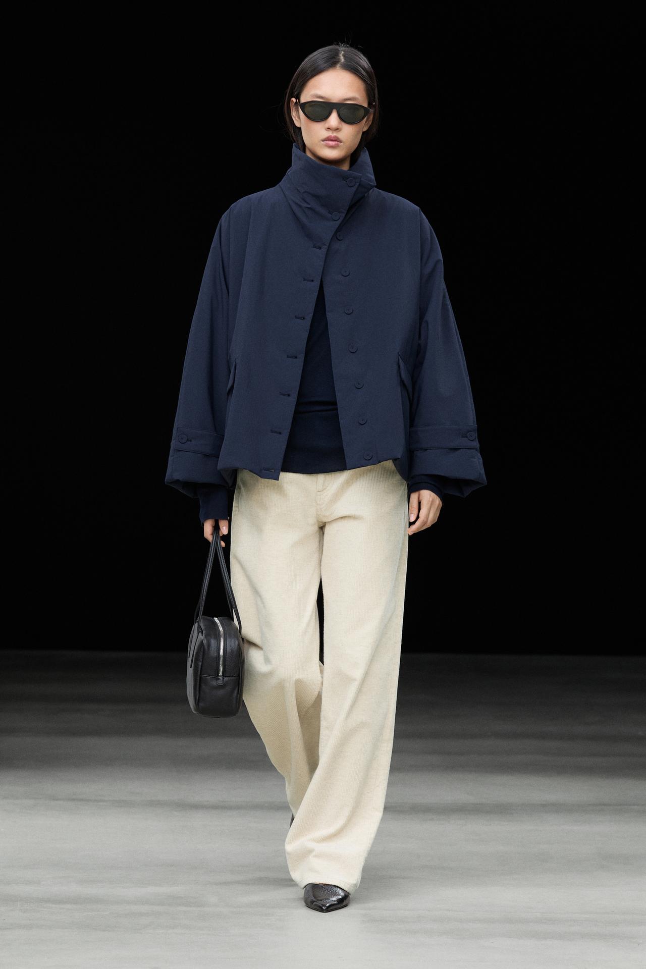 Short lightweight quilted jacket — FADED PETROL BLUE