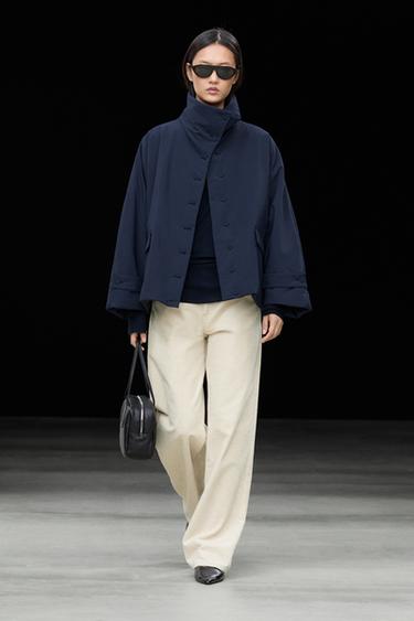 Short lightweight quilted jacket — FADED PETROL BLUE 1