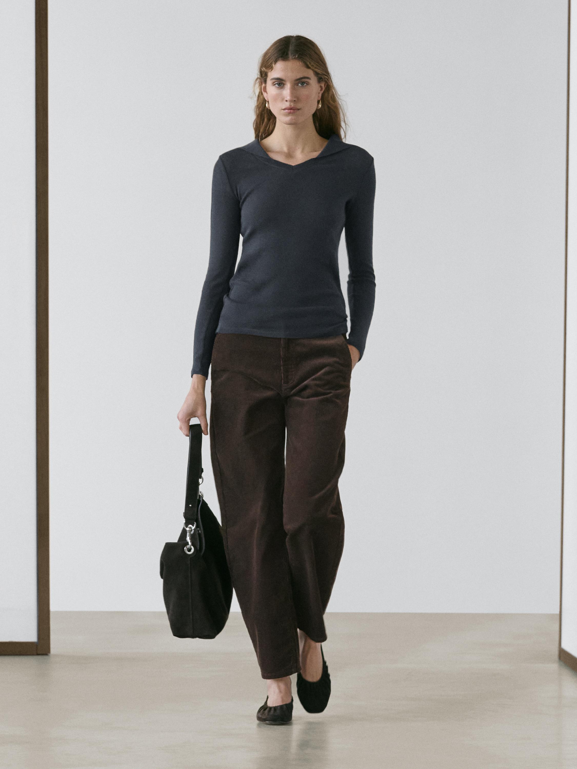 Manchesterbyxor med barrel fit