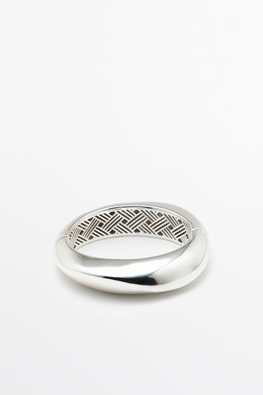 Smooth hinged bracelet — SILVER 1