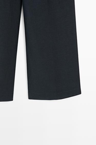 Flowing semi-sheer pants - STUDIO — NAVY BLUE 5