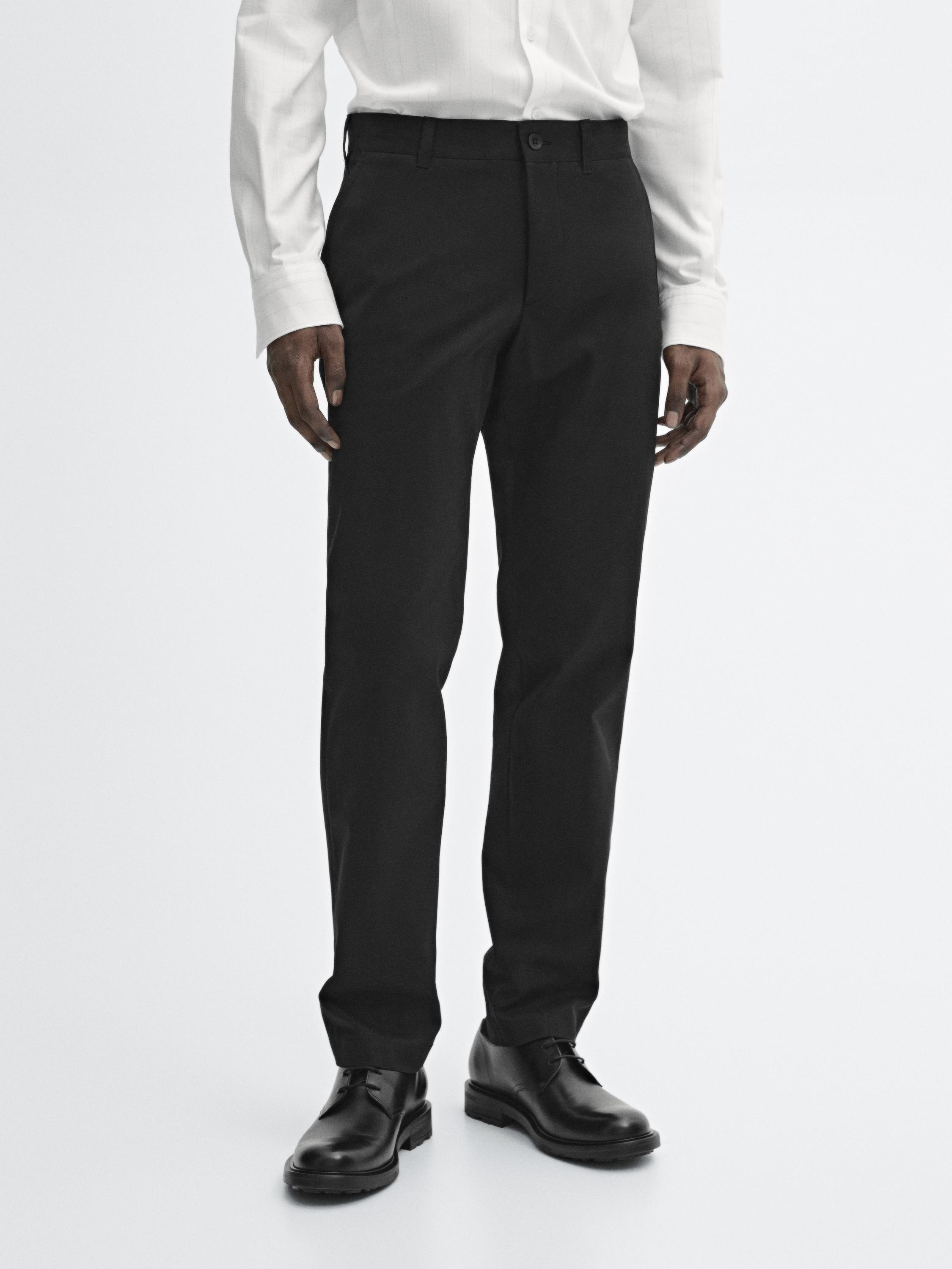 Slim fit twill trousers