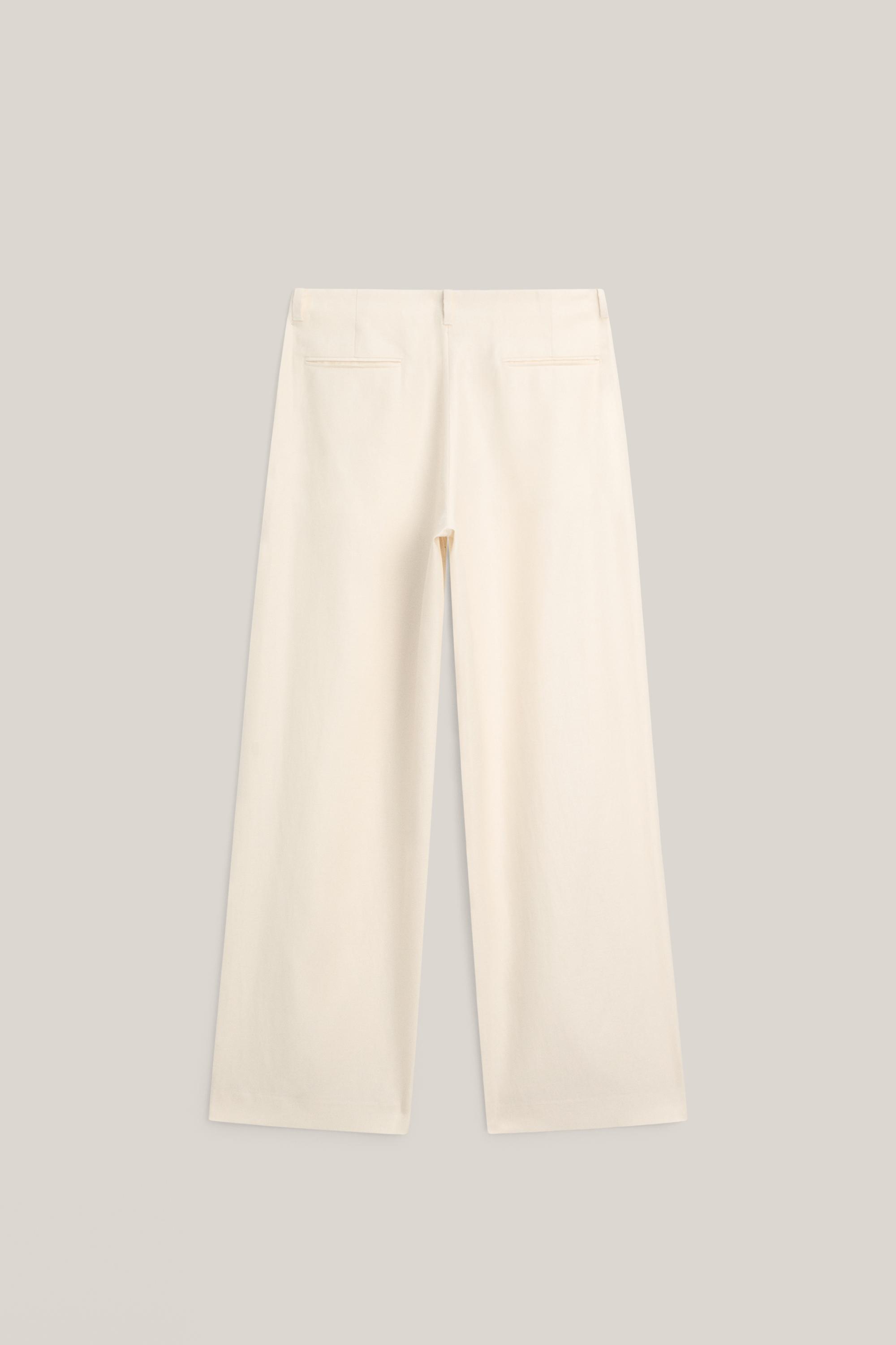 Wide-leg trousers with pleated details - LIMITED EDITION — Off white