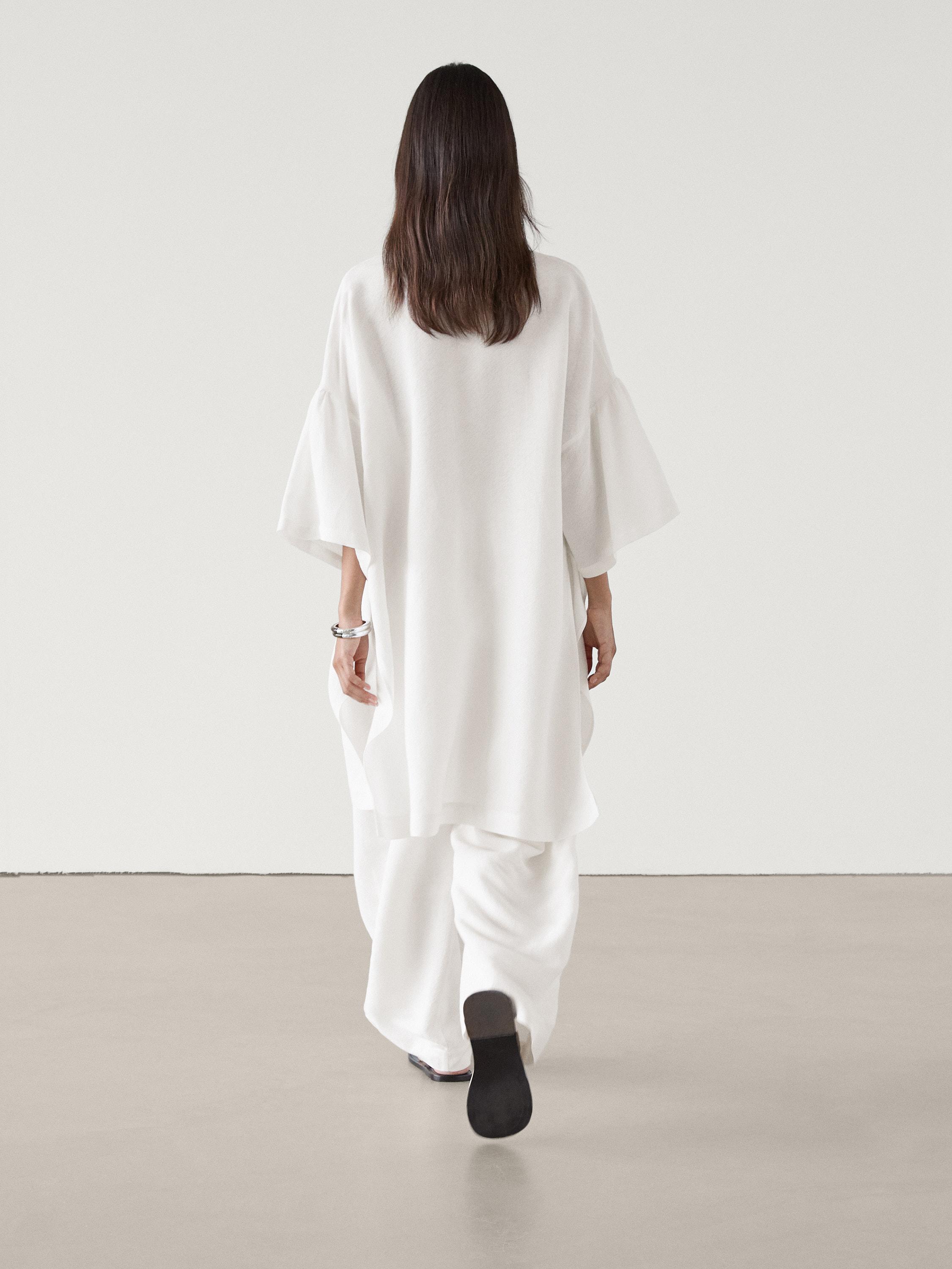 Chemise longue avec du lin ensemble