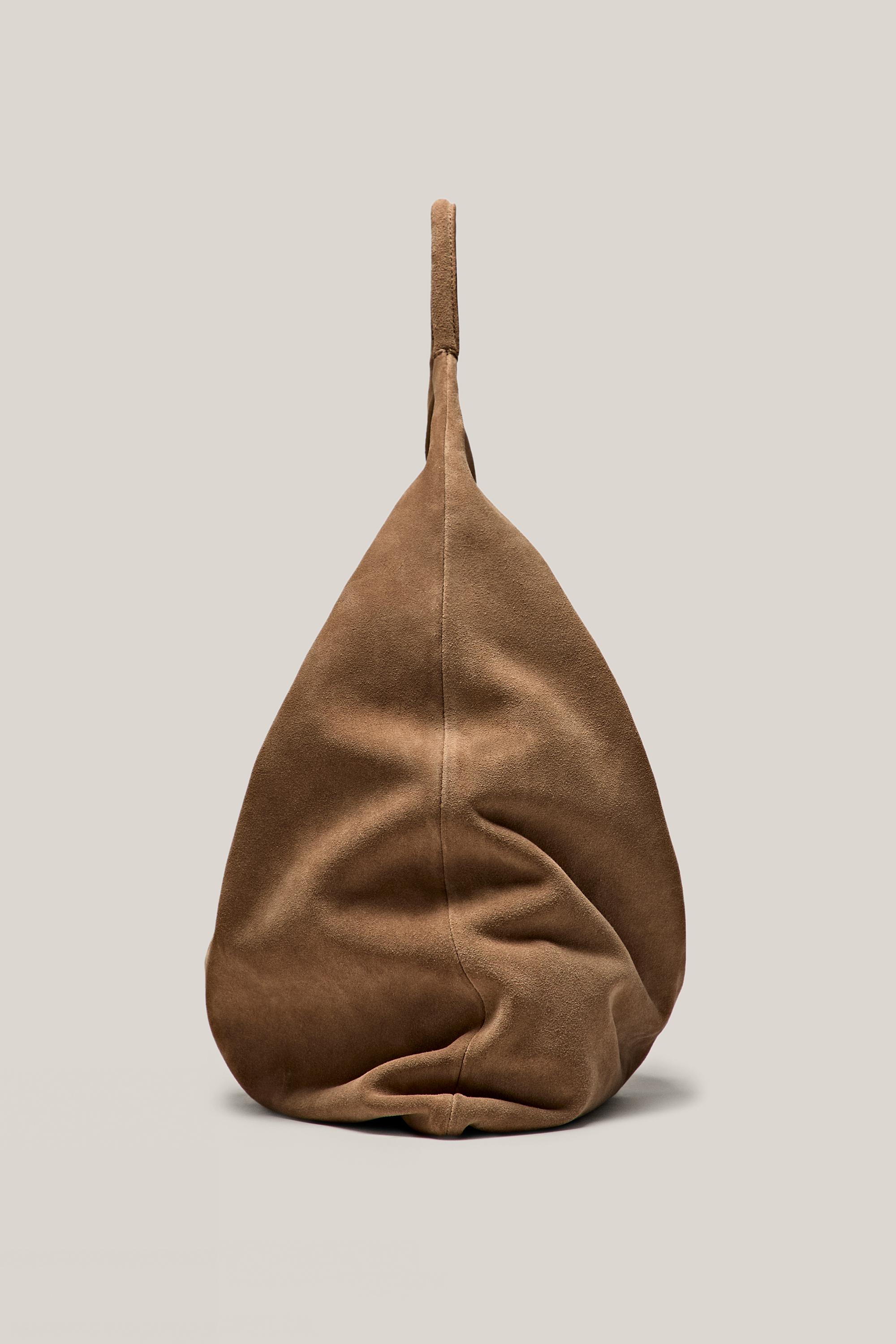 Split leather maxi shopper bag - LIMITED EDITION · Sand, Brown