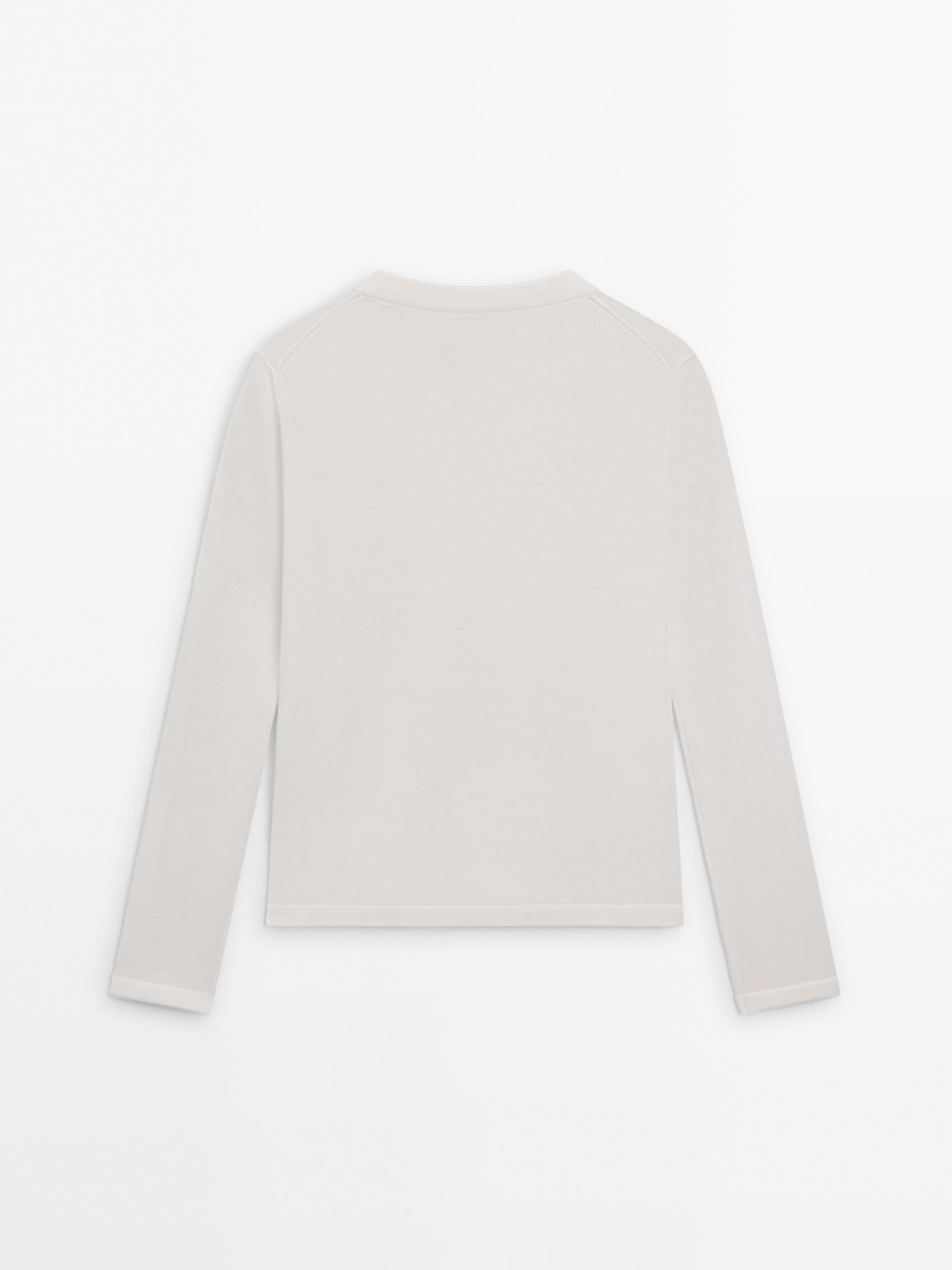 Felt texture knit jumper