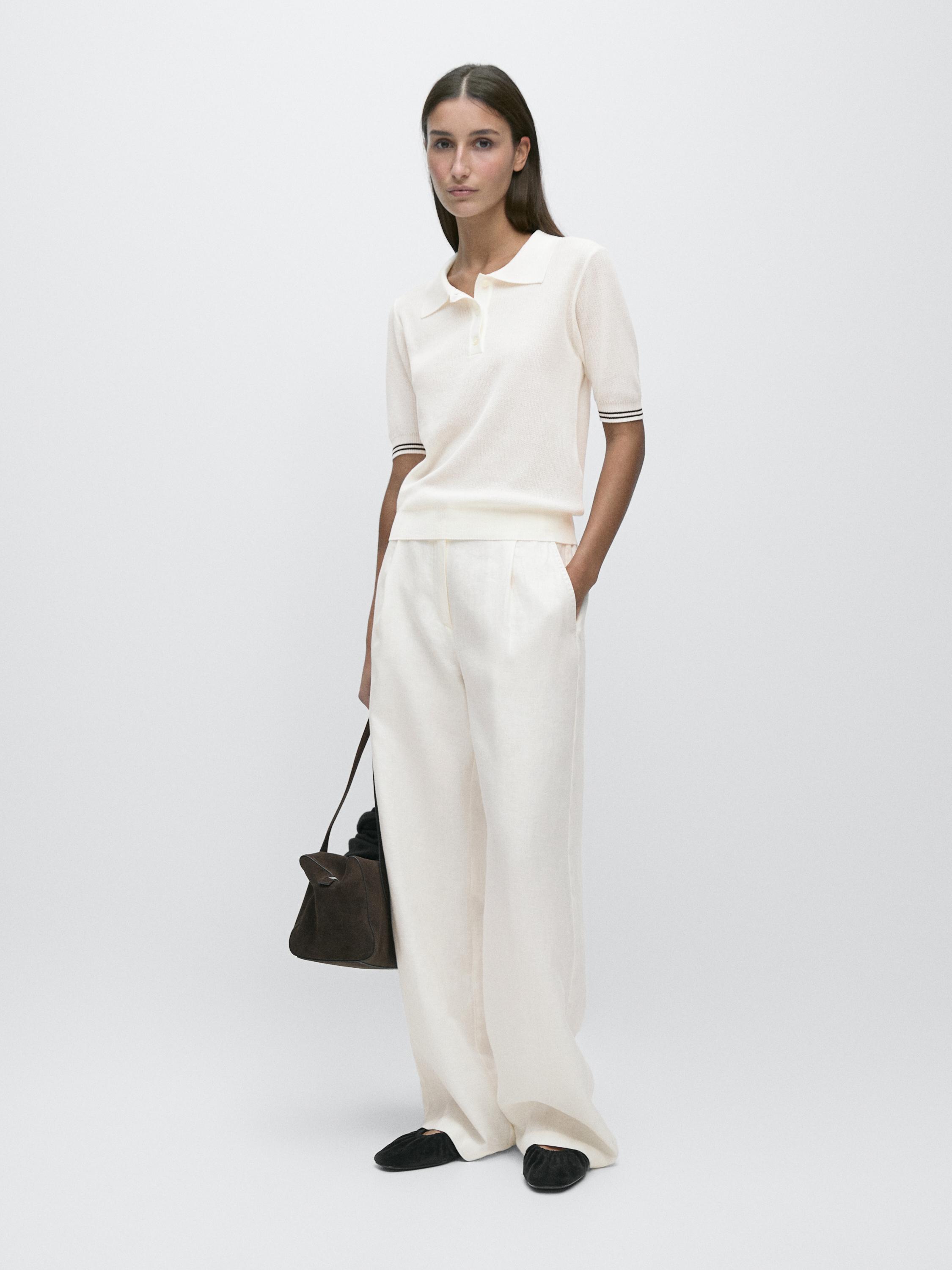 Polo shirt with sleeve detail