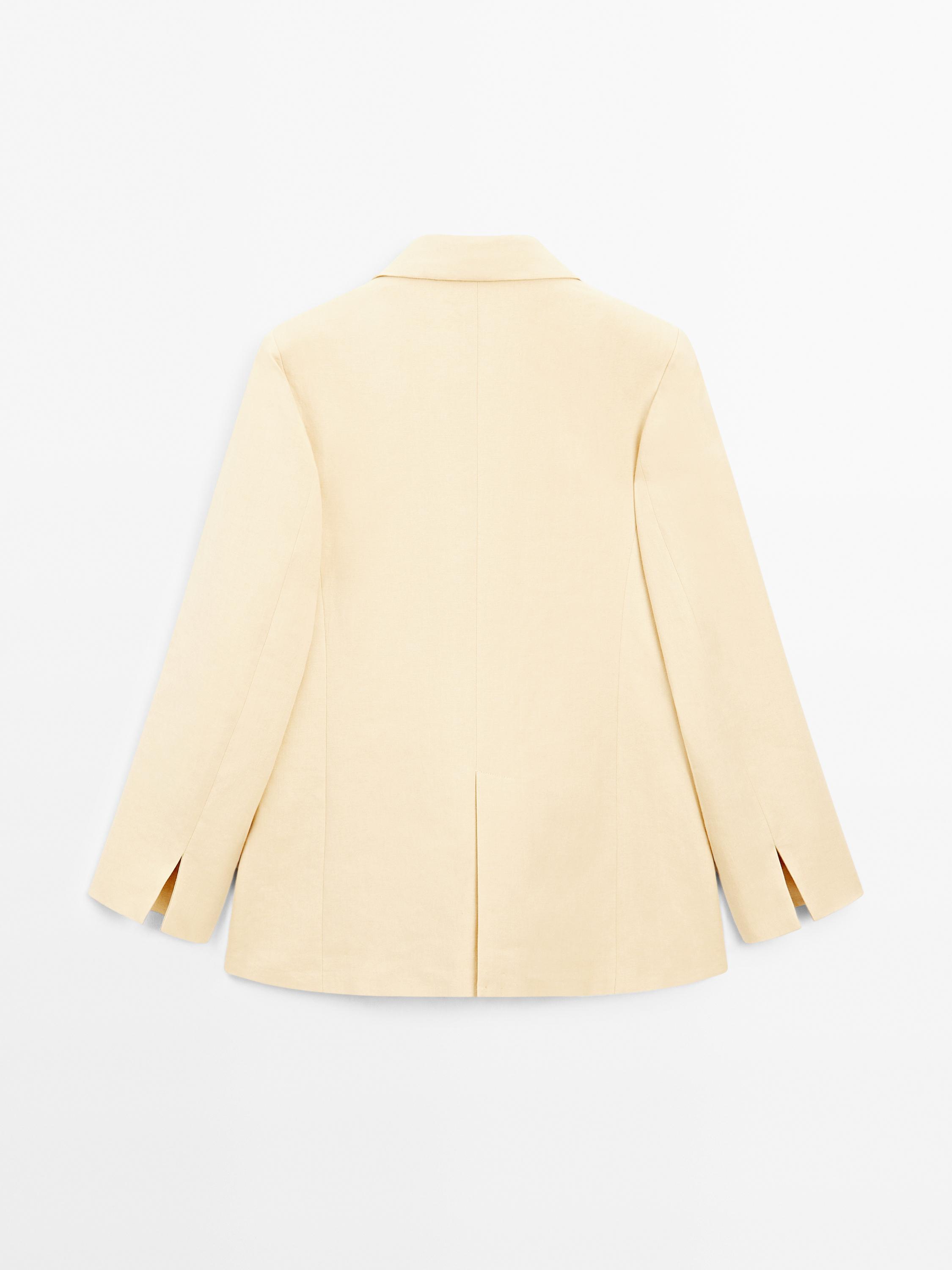 Blazer aus Leinenmischgewebe