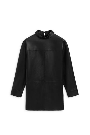 High neck leather blouse - LIMITED EDITION — Black 5