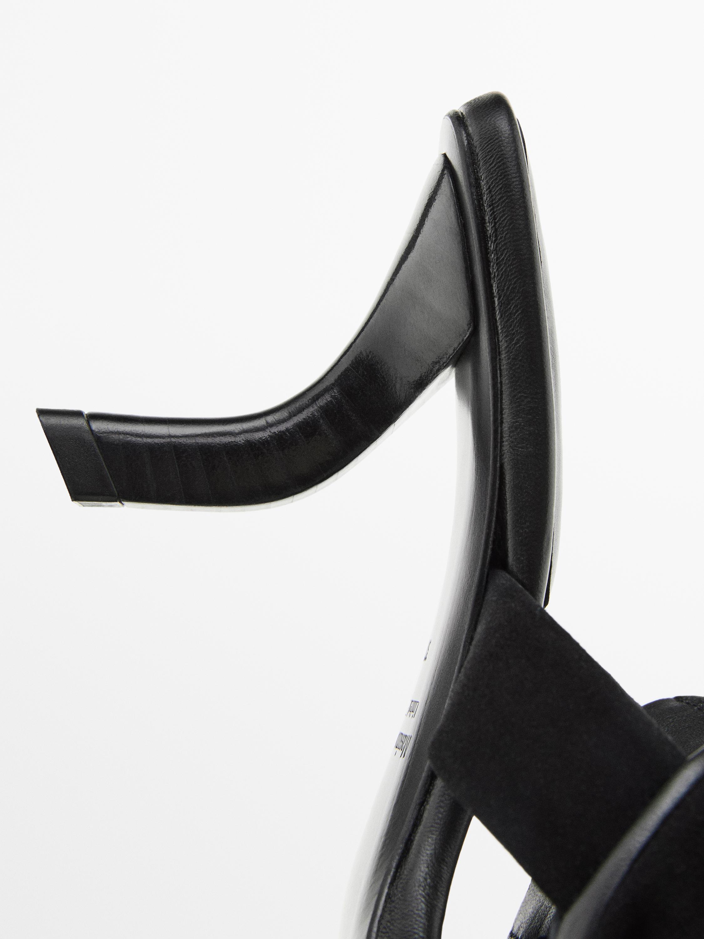 Suede high-heel sandals with tie detail - Limited Edition