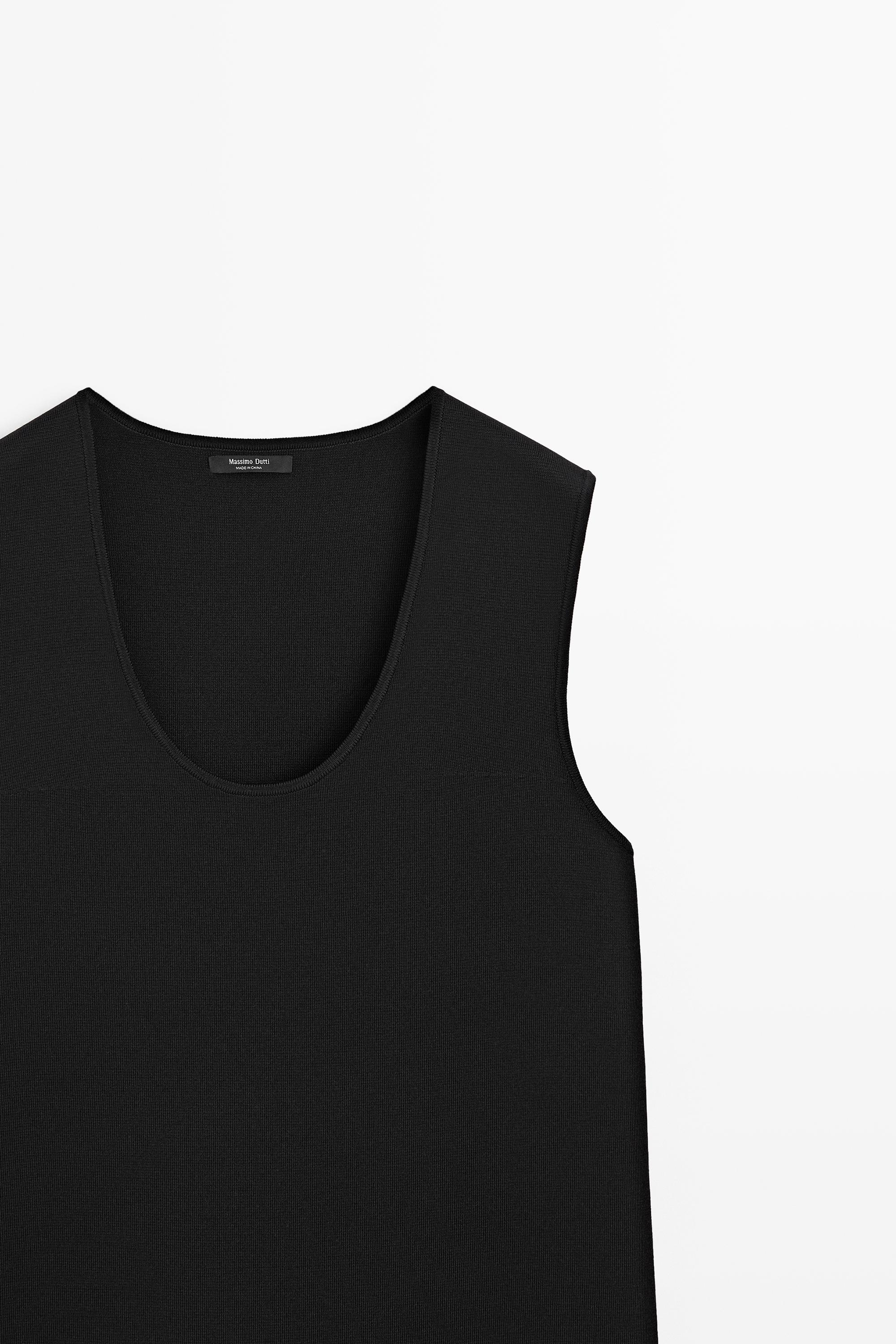 Flowing mini dress — BLACK
