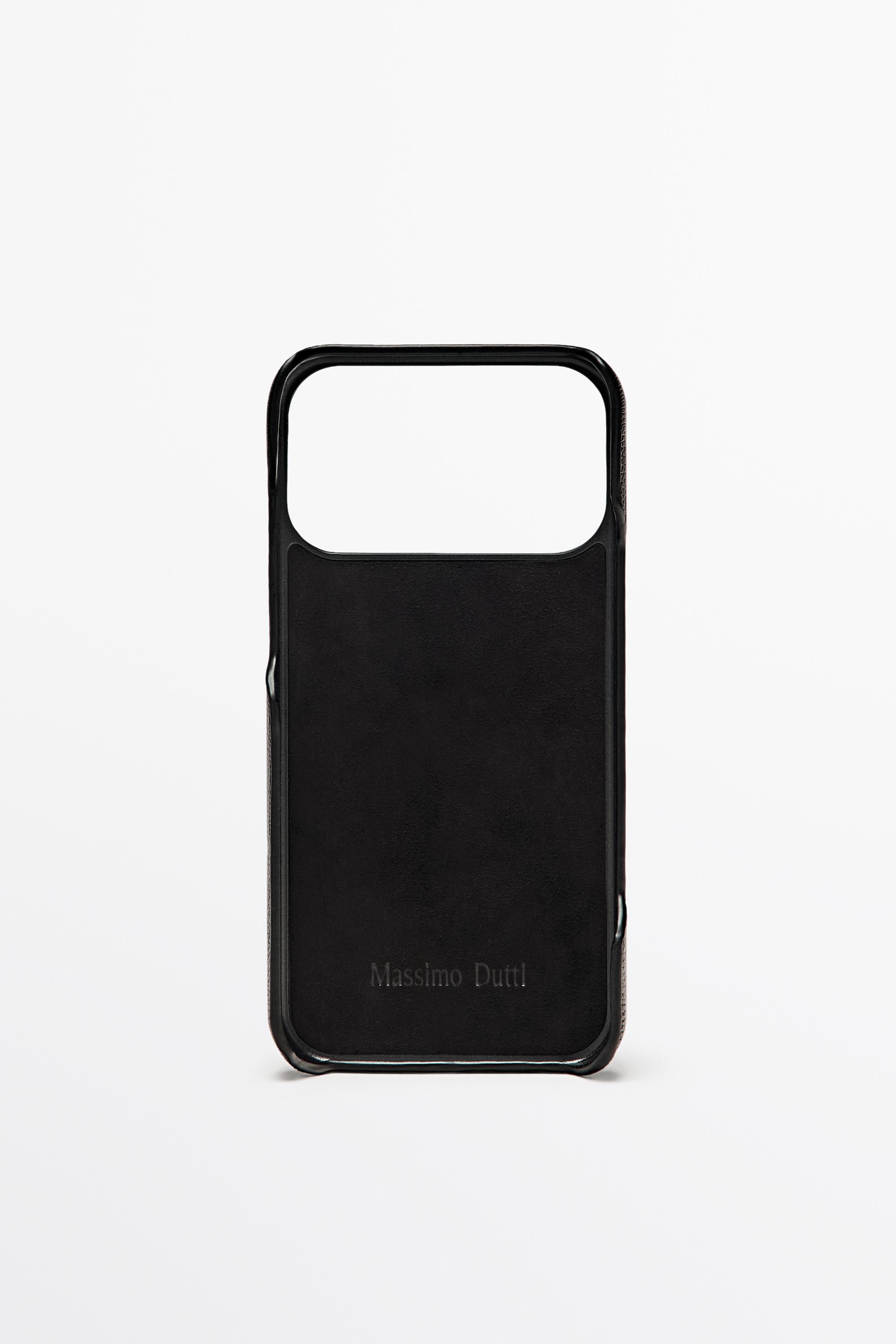 Nappa leather iPhone 17 Pro Max case — BLACK