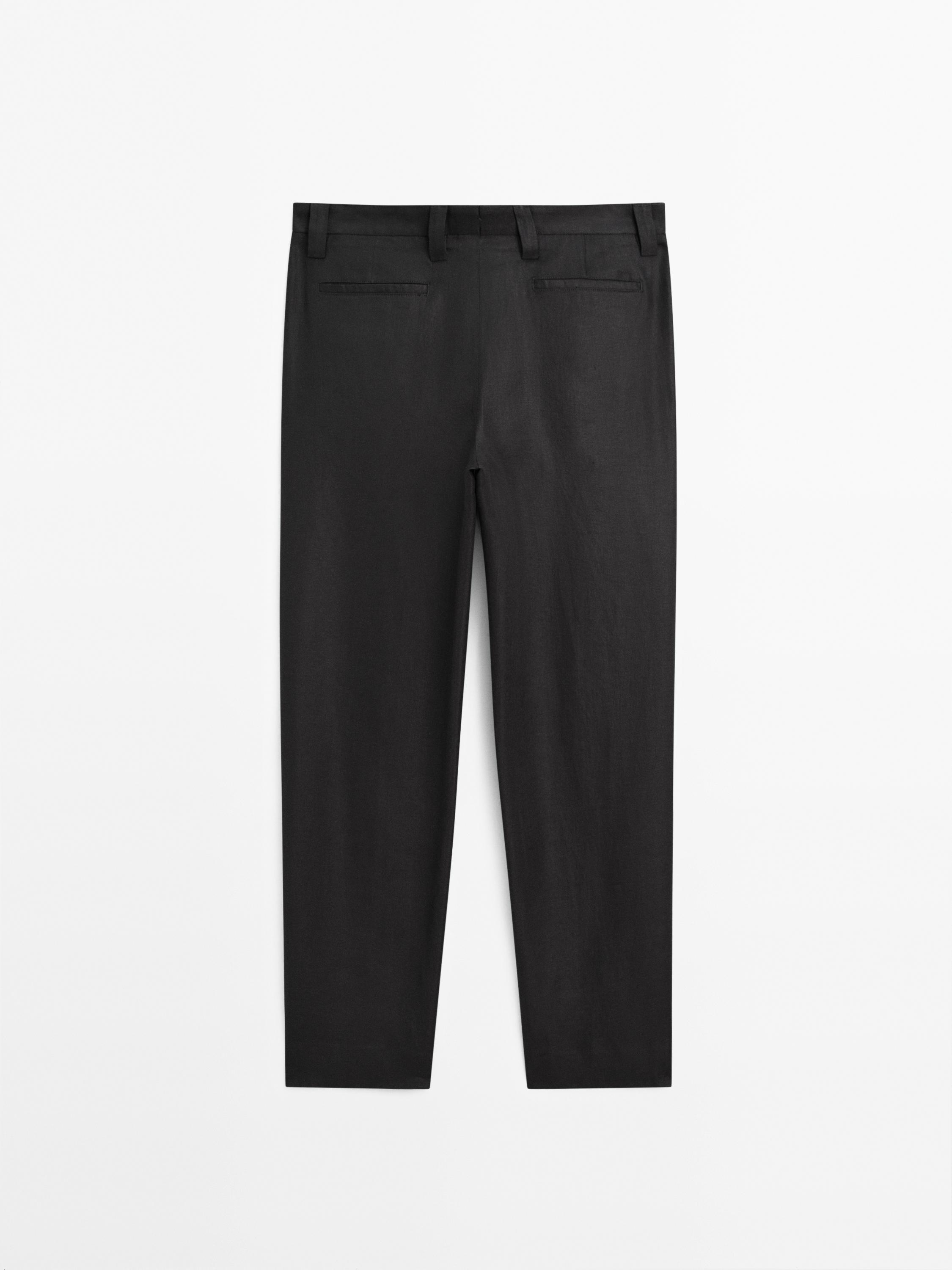 100% linen double dart trousers - Limited Edition