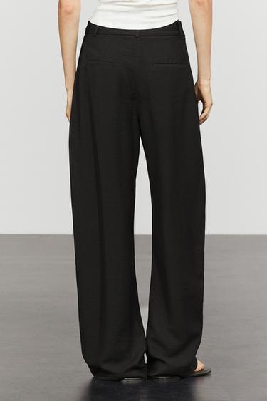 Pleated barrel fit pants — BLACK 5