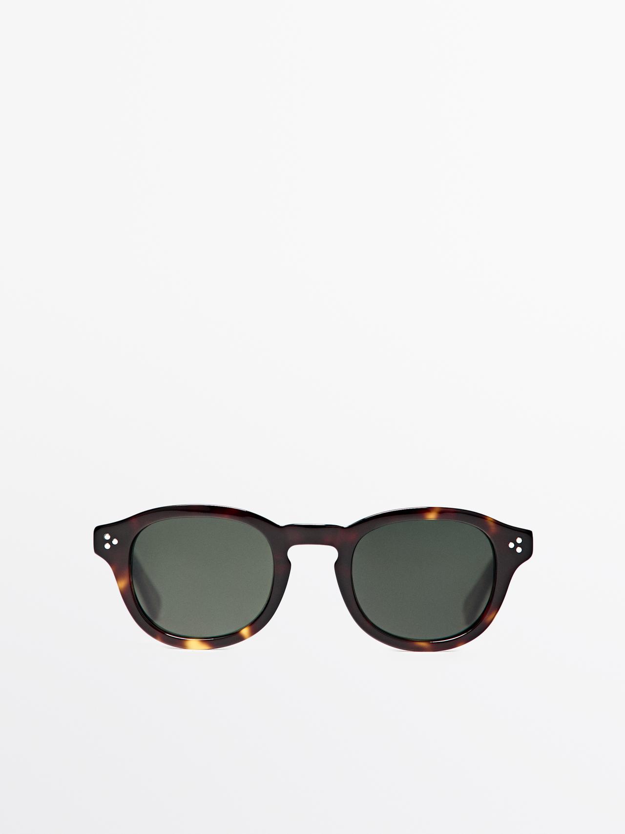 Gafas De Sol Redondeadas - Marrón - 01 - Massimo Dutti - Hombre