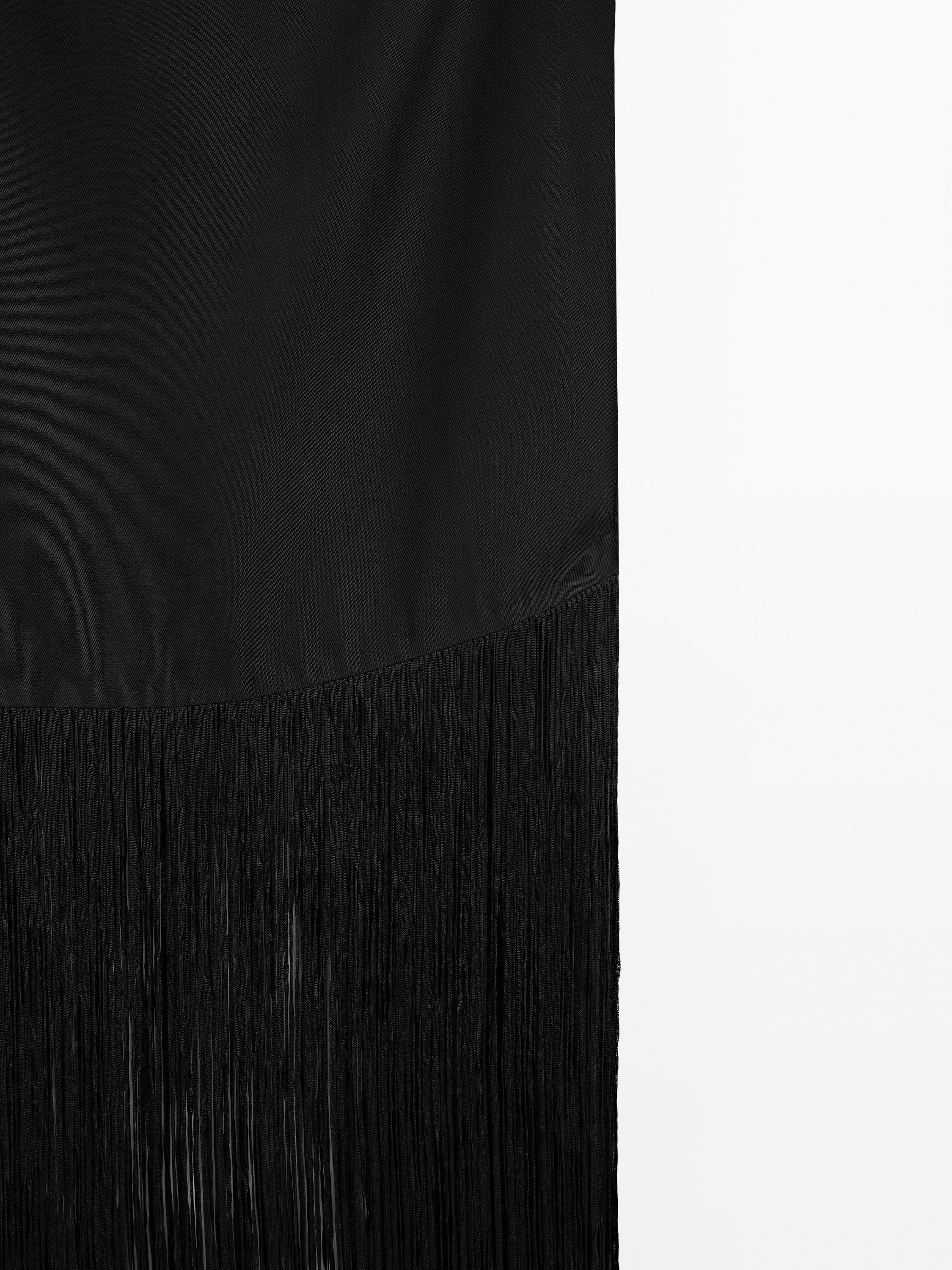 Long top with fringe detail - STUDIO