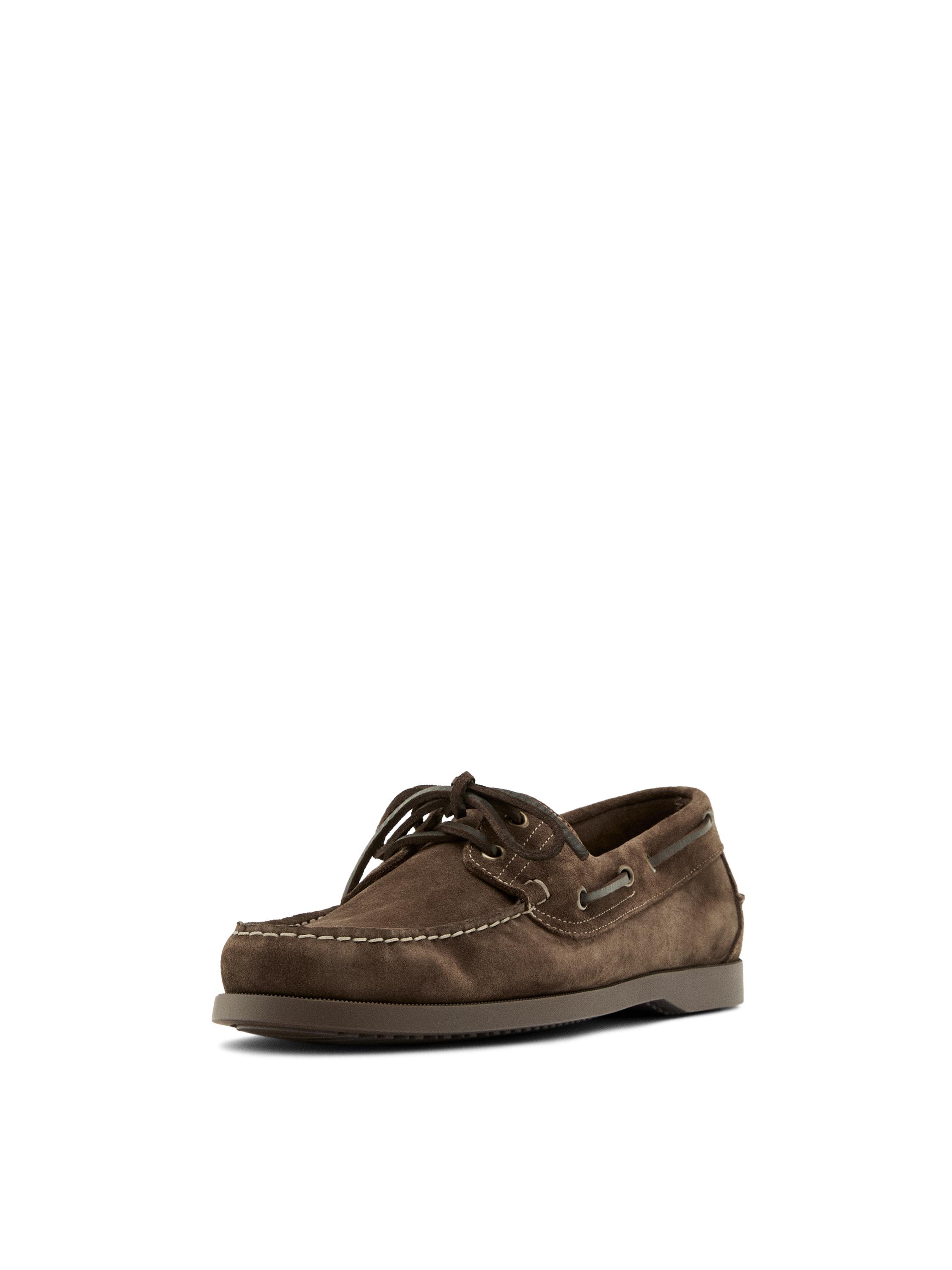 Leather deck shoes — STONE