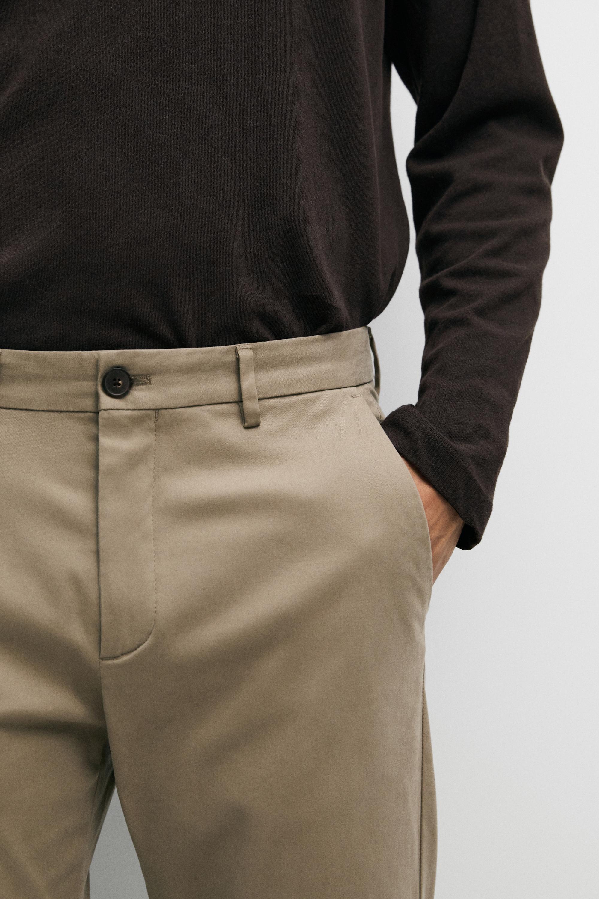 Slim fit cotton trousers — OCHRE