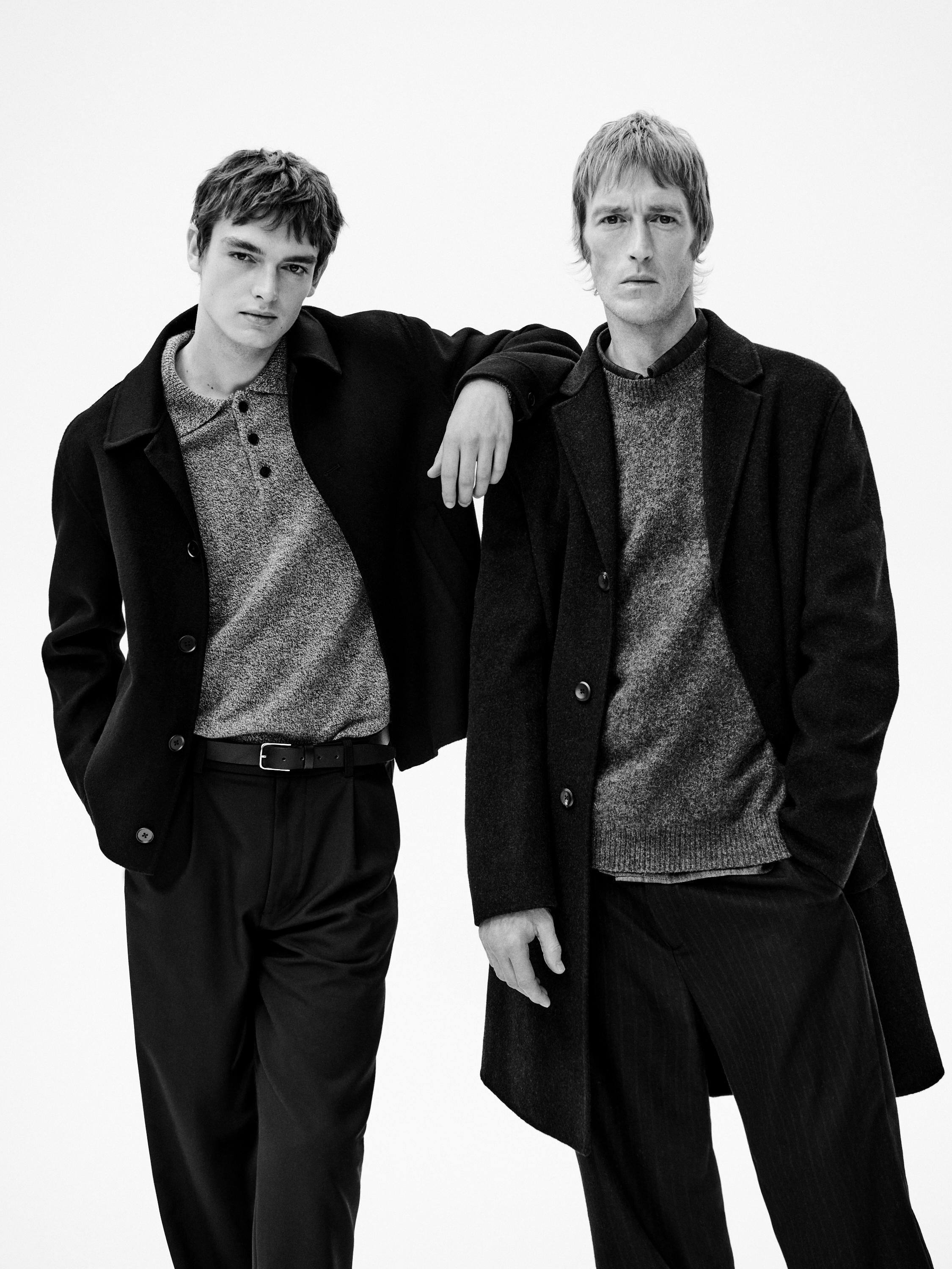 Short wool blend overshirt — BLACK